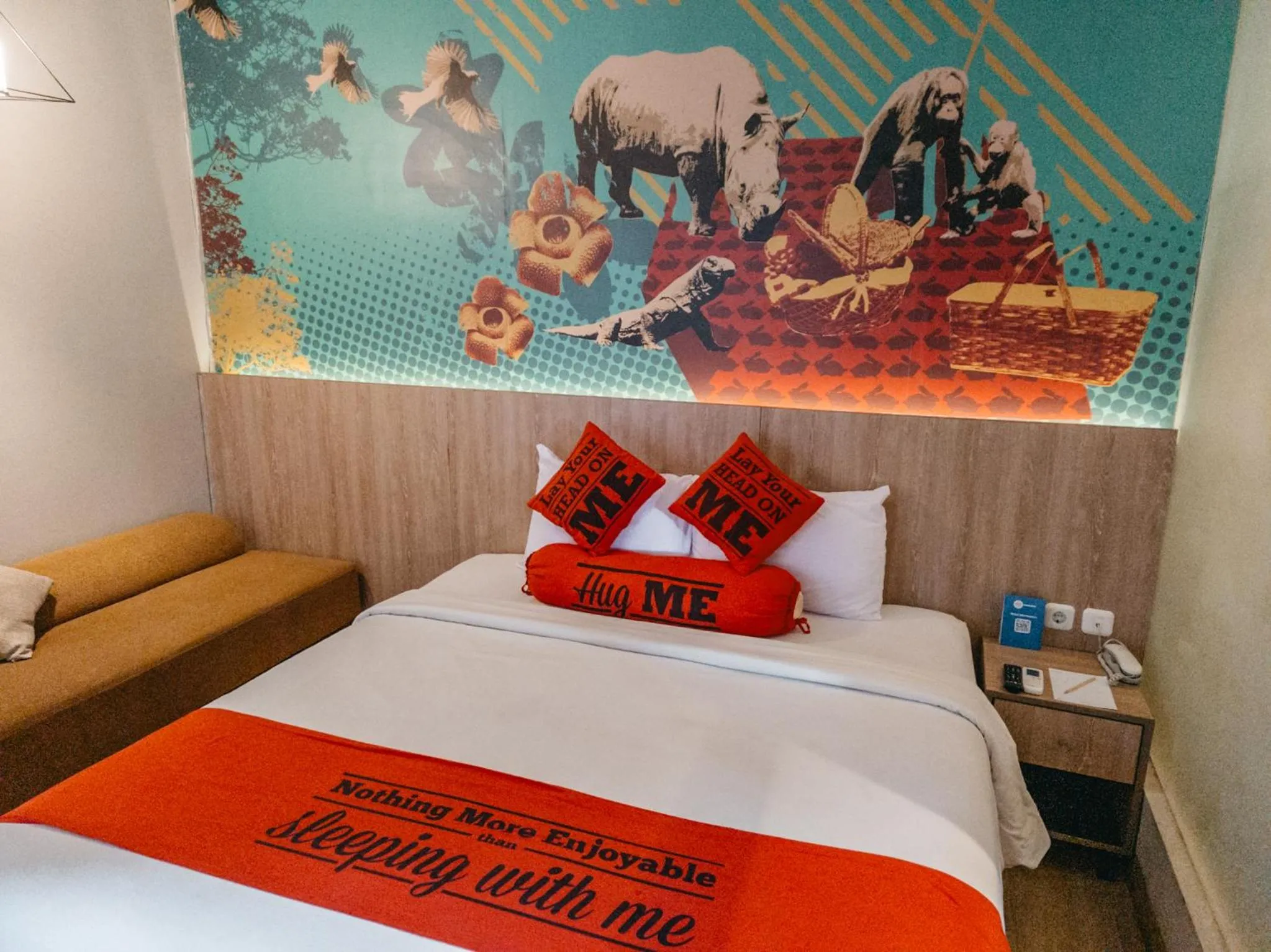 Bedroom, Bed in Meotel Purwokerto
