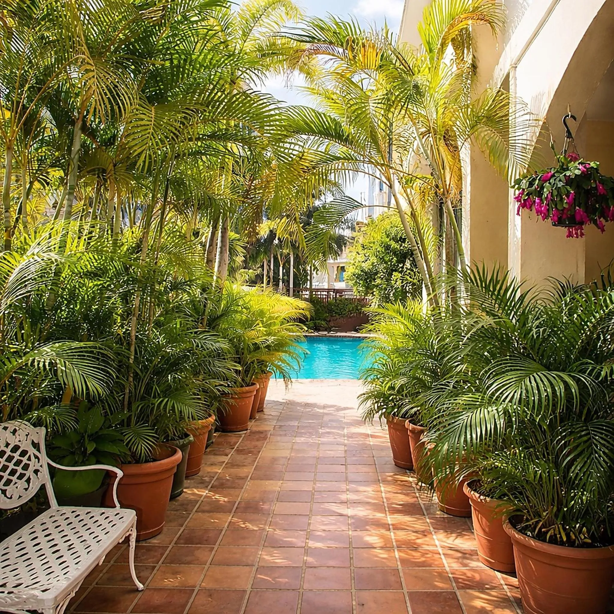 Pool view in Coral Princess Hotel