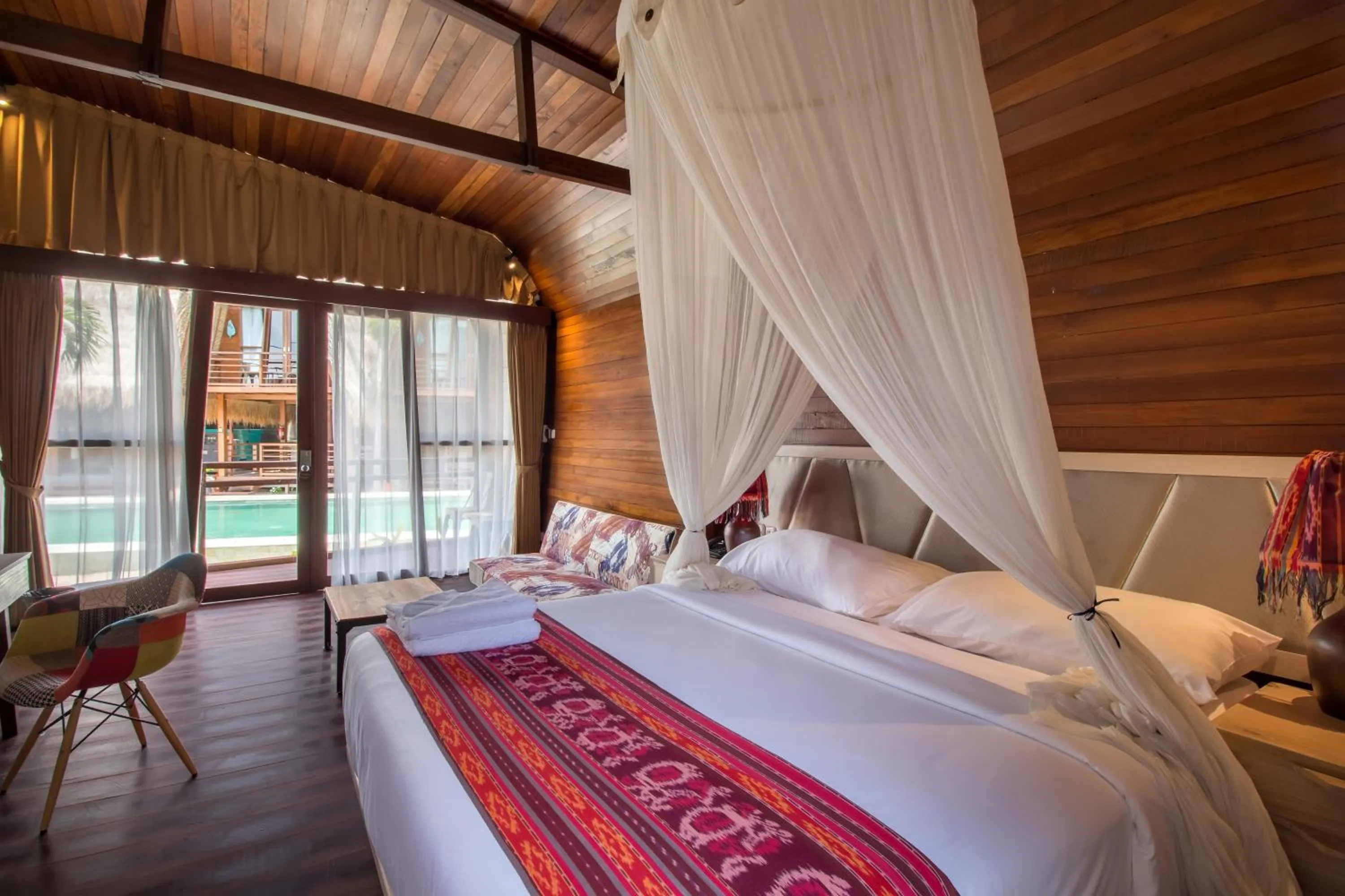 Coffee/tea facilities, Bed in Mola2 Resort Gili Air