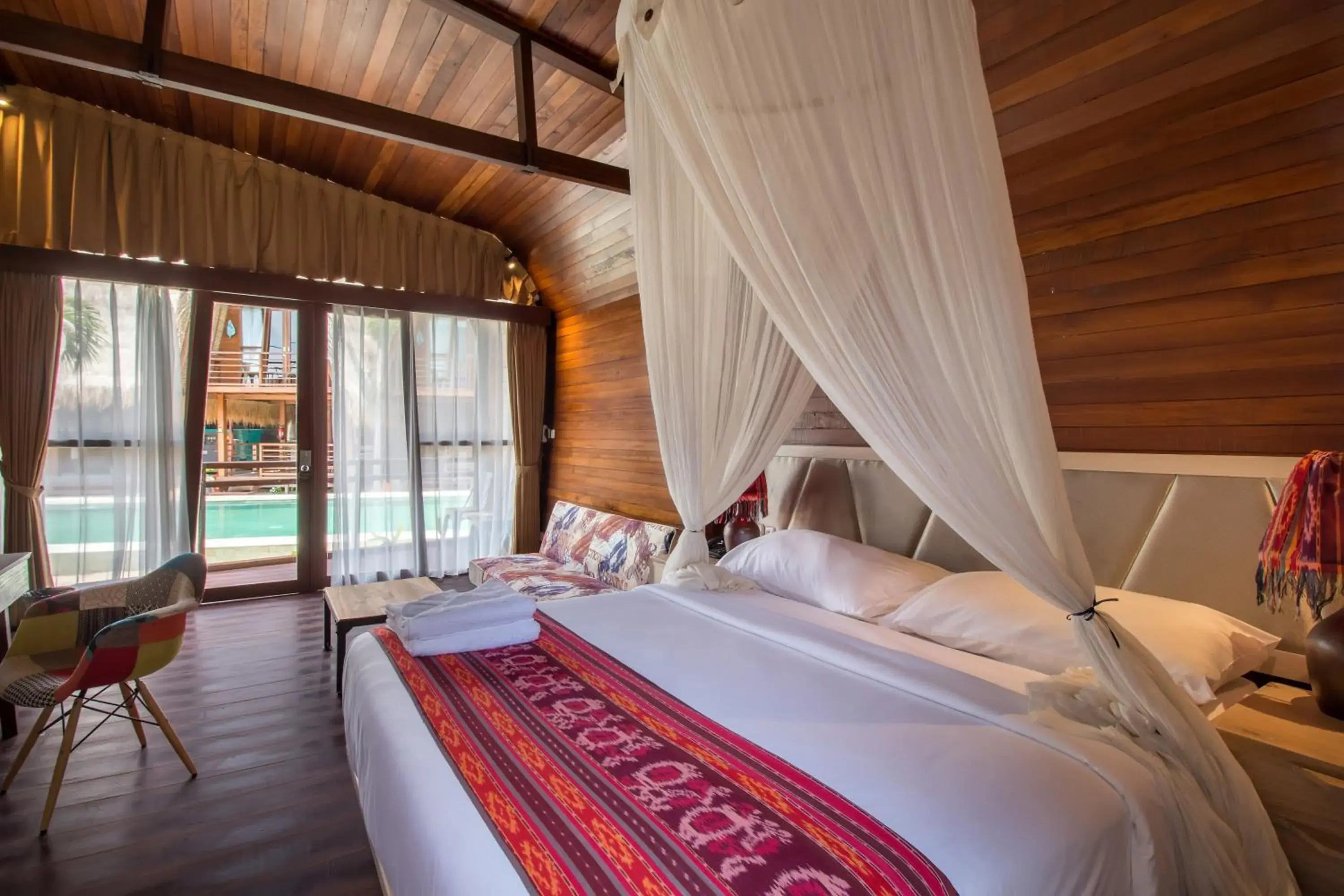 Coffee/tea facilities, Bed in Mola2 Resort Gili Air Coffee/tea facilities, Bed in Mola2 Resort Gili Air