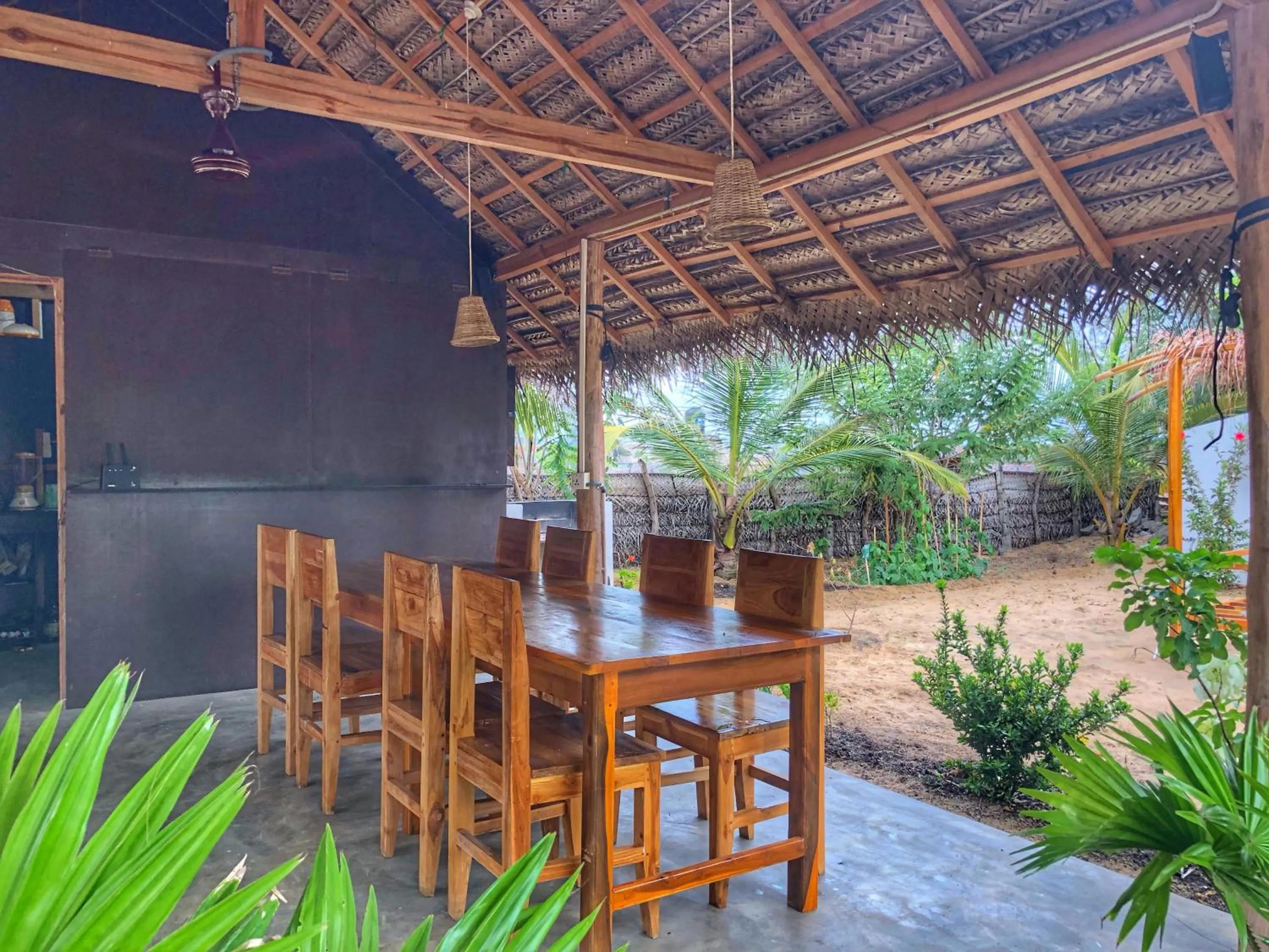 Communal kitchen in Kadjan villa