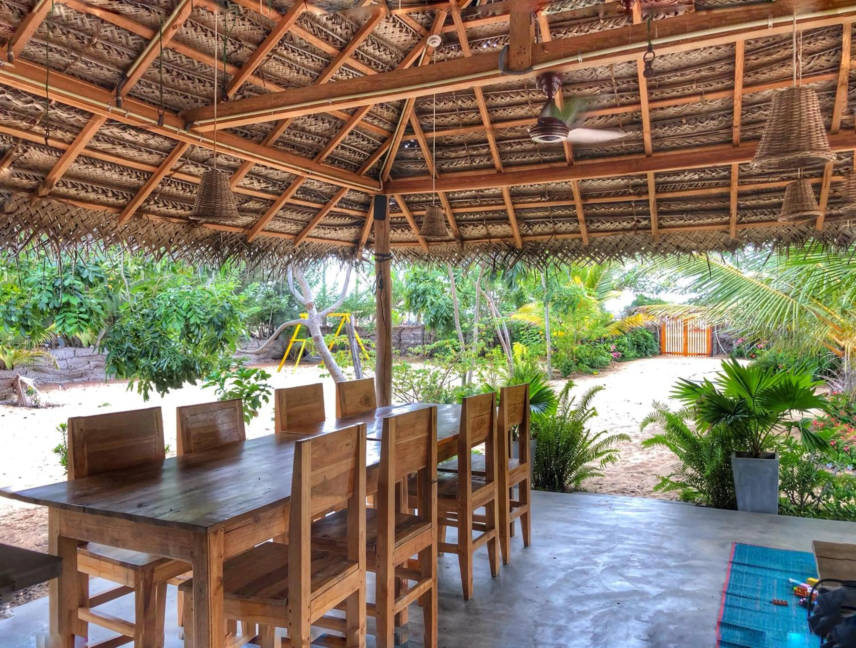 Communal kitchen in Kadjan villa