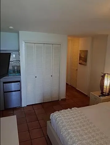 Kitchen or kitchenette, Bed in Hosteria del Mar