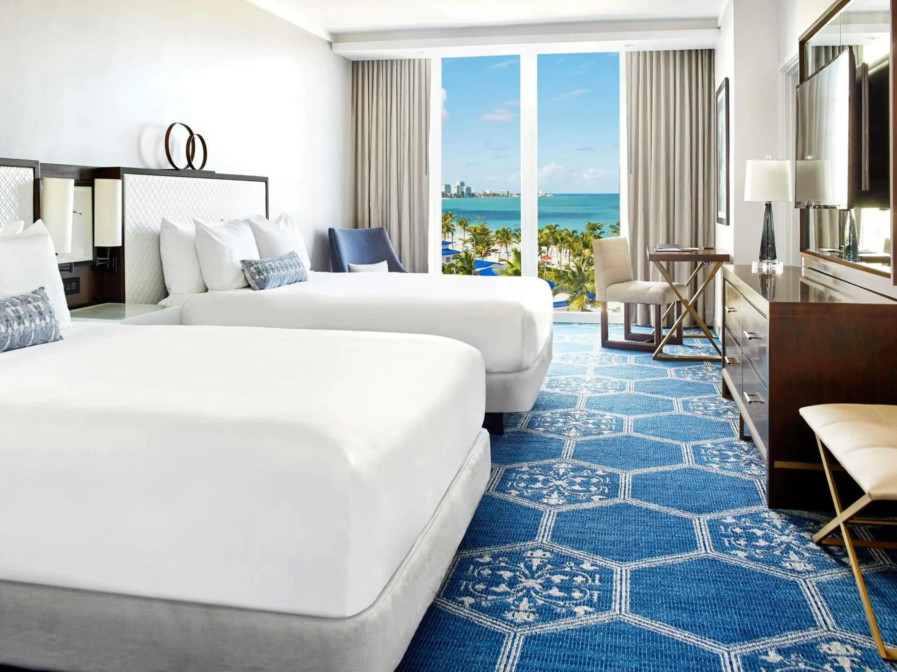 Two-Bedroom King Suite with Partial Ocean View and Sofa Bed in Fairmont El San Juan Hotel Two-Bedroom King Suite with Partial Ocean View and Sofa Bed in Fairmont El San Juan Hotel