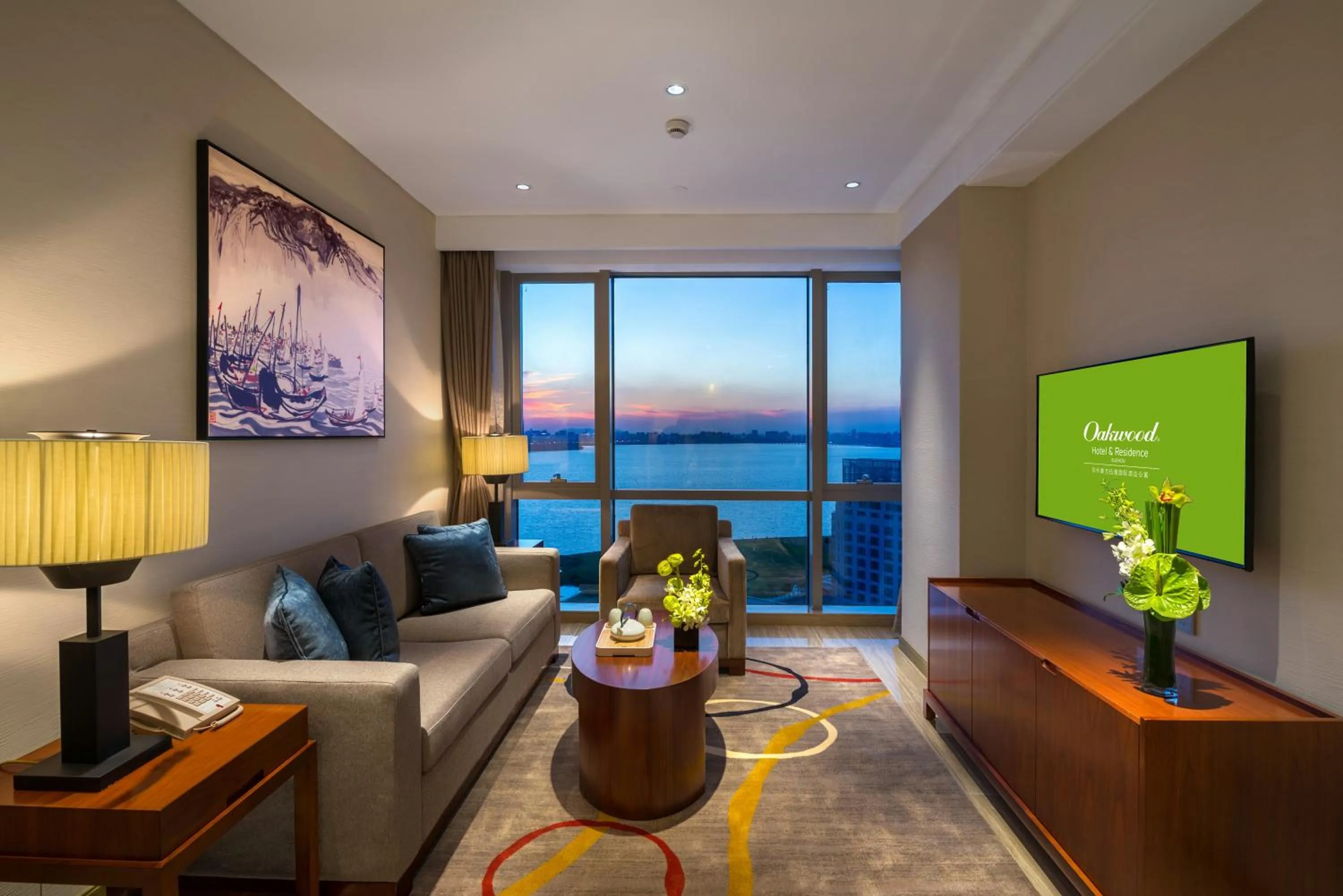 Living room in Oakwood Hotel & Residence Suzhou