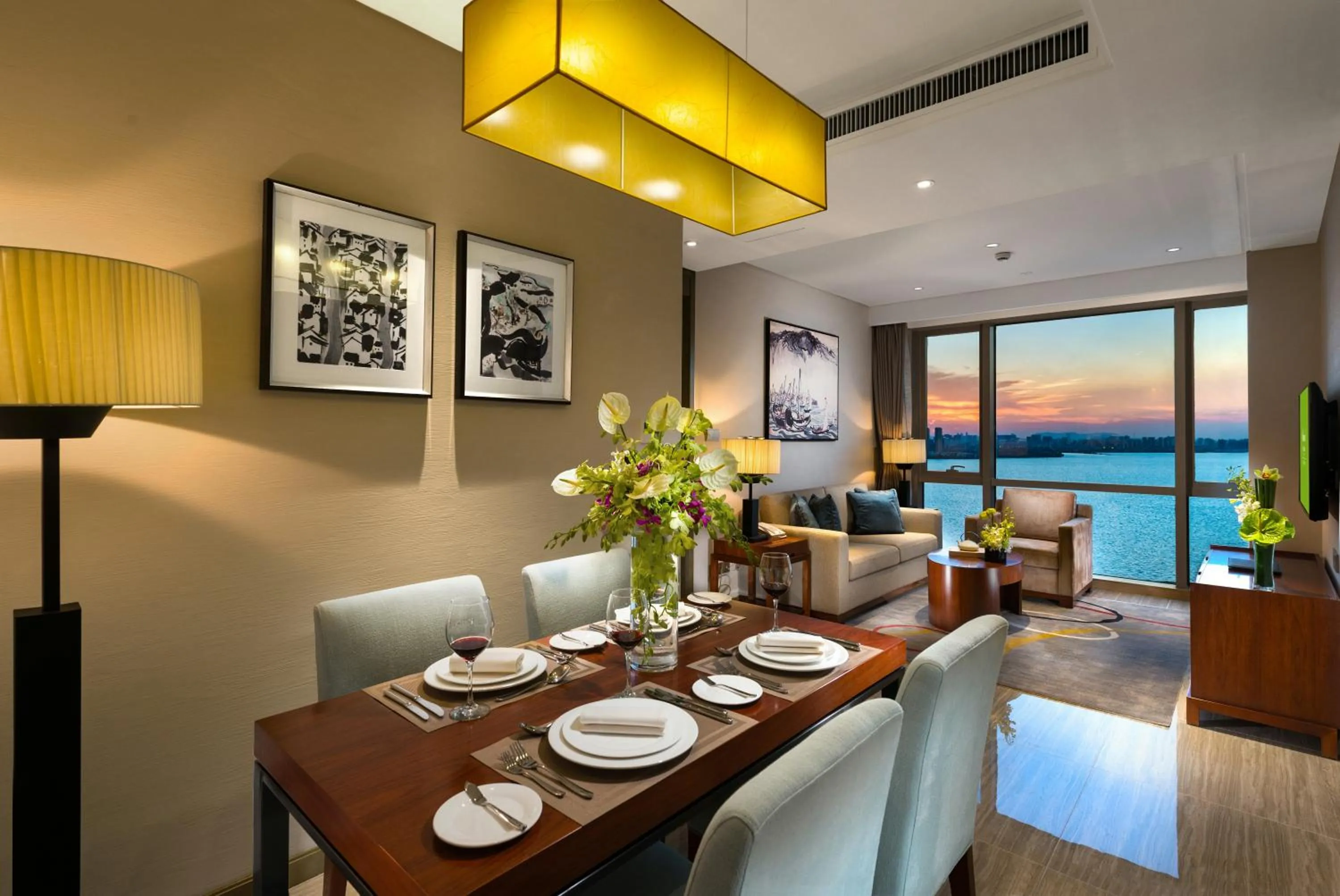 Living room in Oakwood Hotel & Residence Suzhou