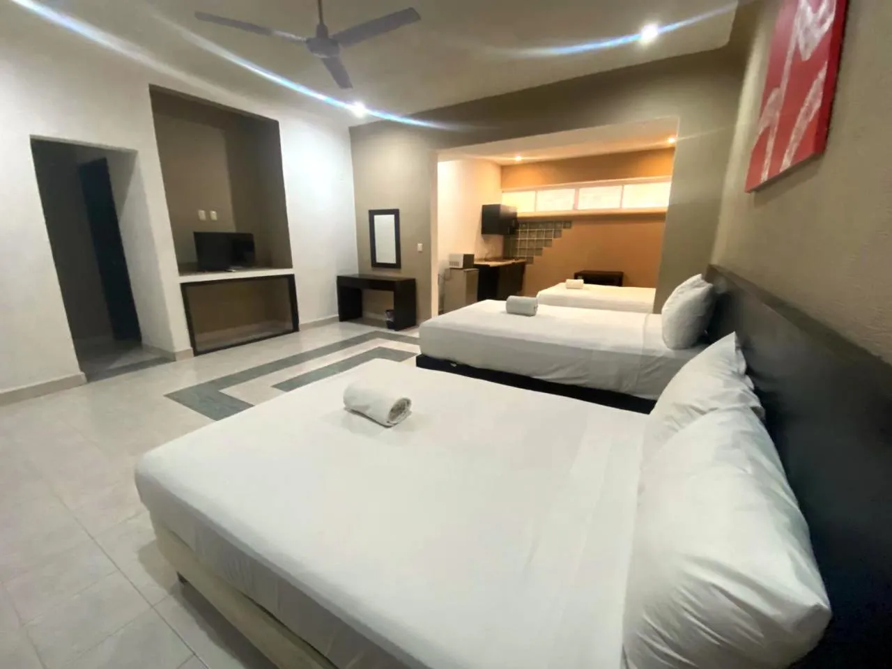 Bed in Hotel Maya Turquesa