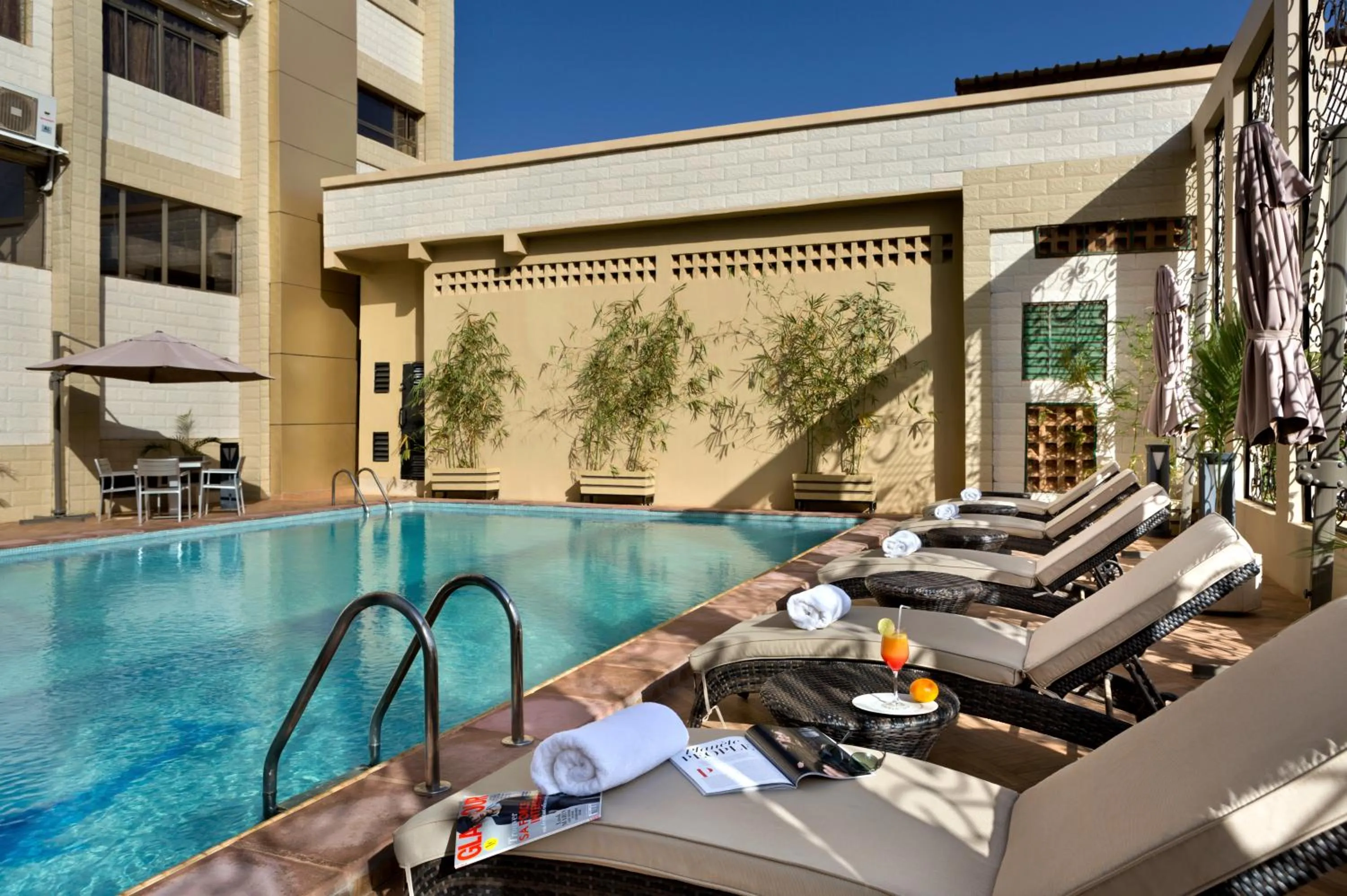 Swimming pool in Bravia Hotel Ouagadougou