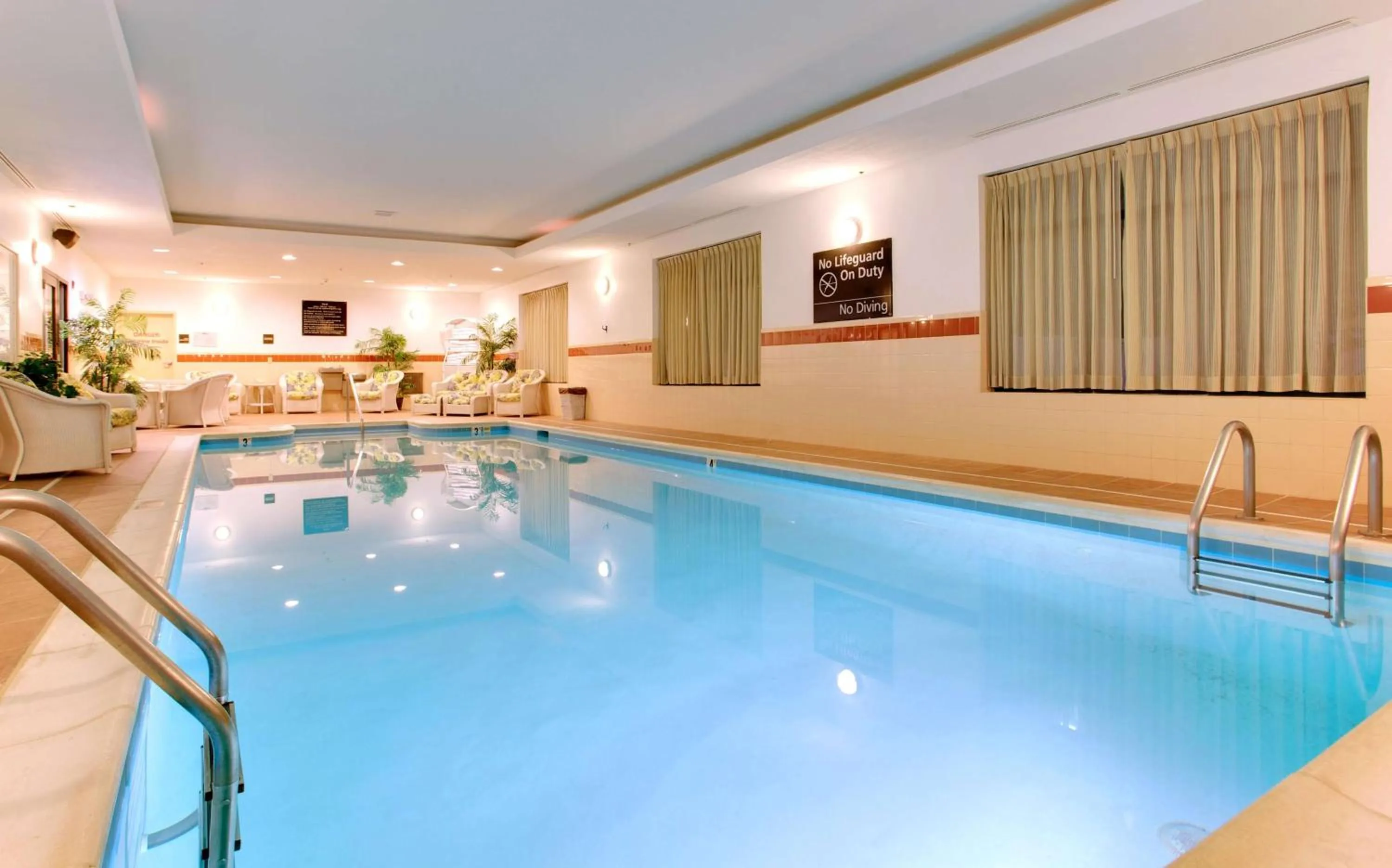 Pool view in Hampton Inn Emporia