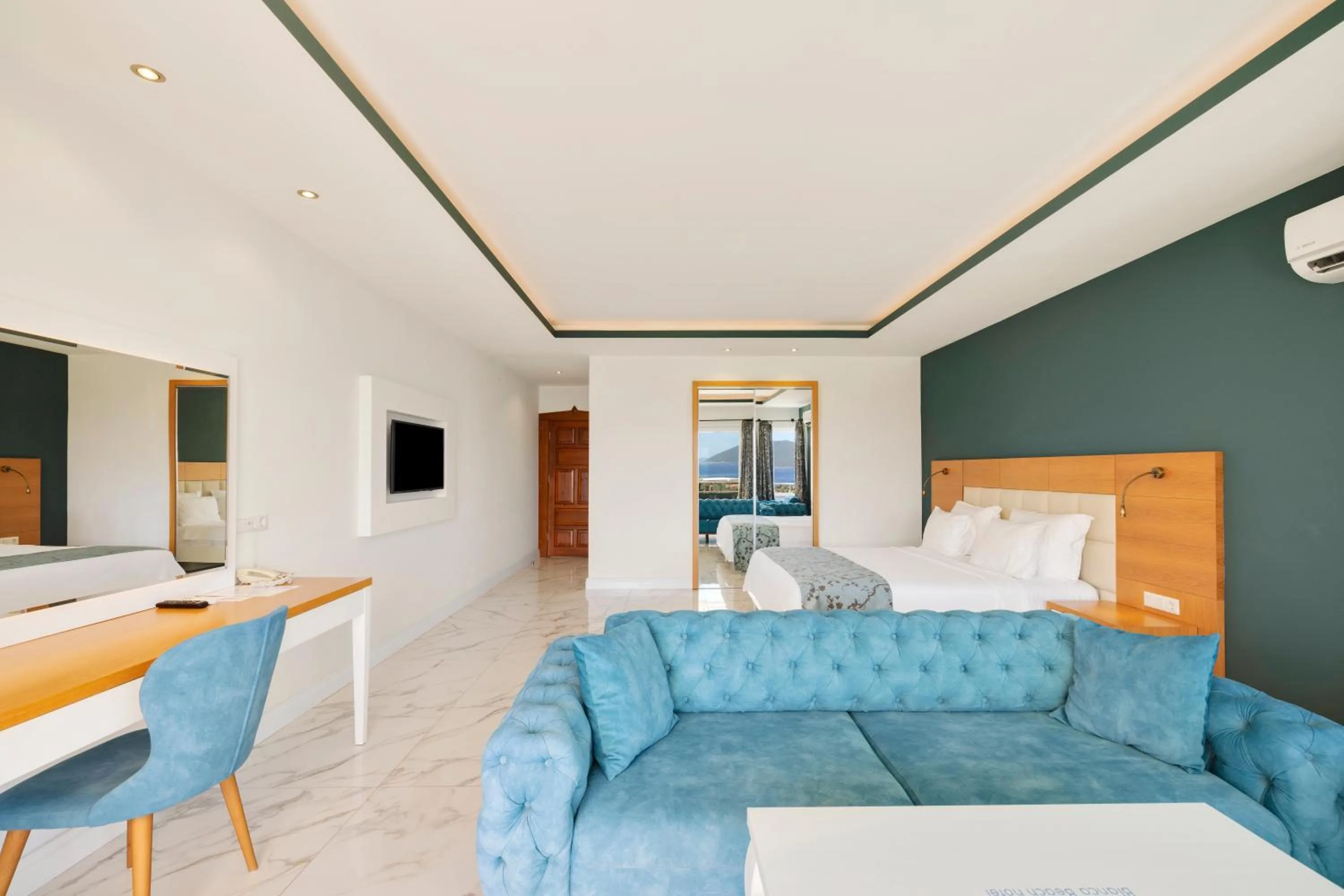 Bed in Blanca Beach Hotel