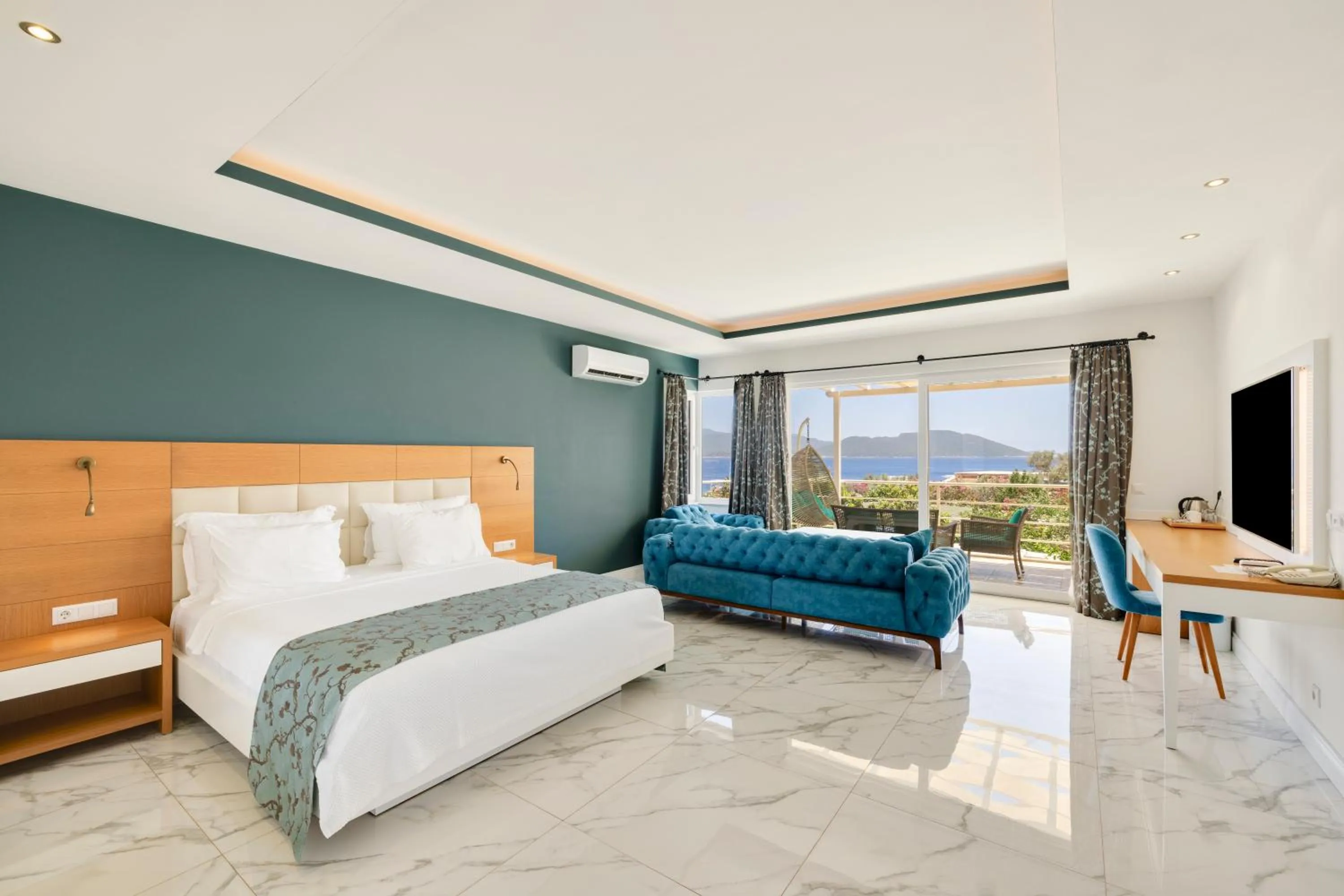 Bed in Blanca Beach Hotel