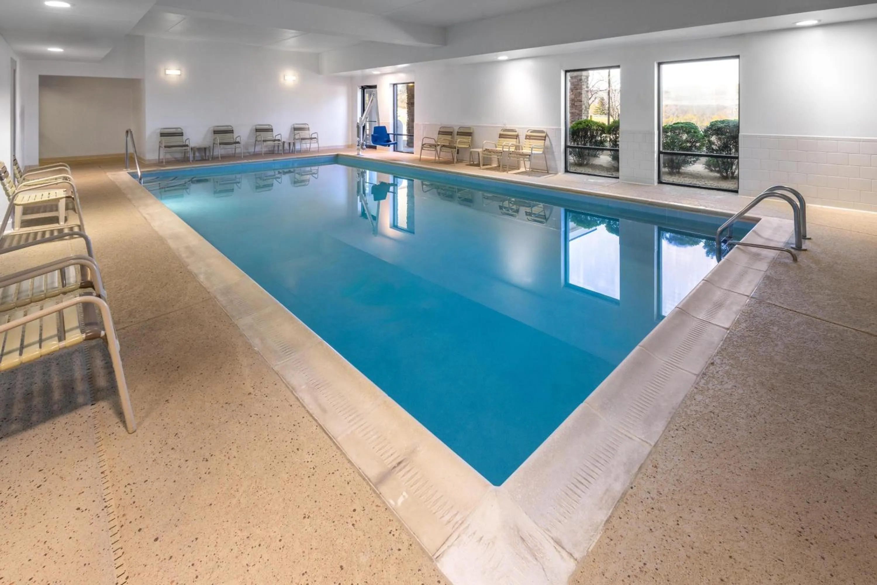 Pool view in Hampton Inn Frostburg