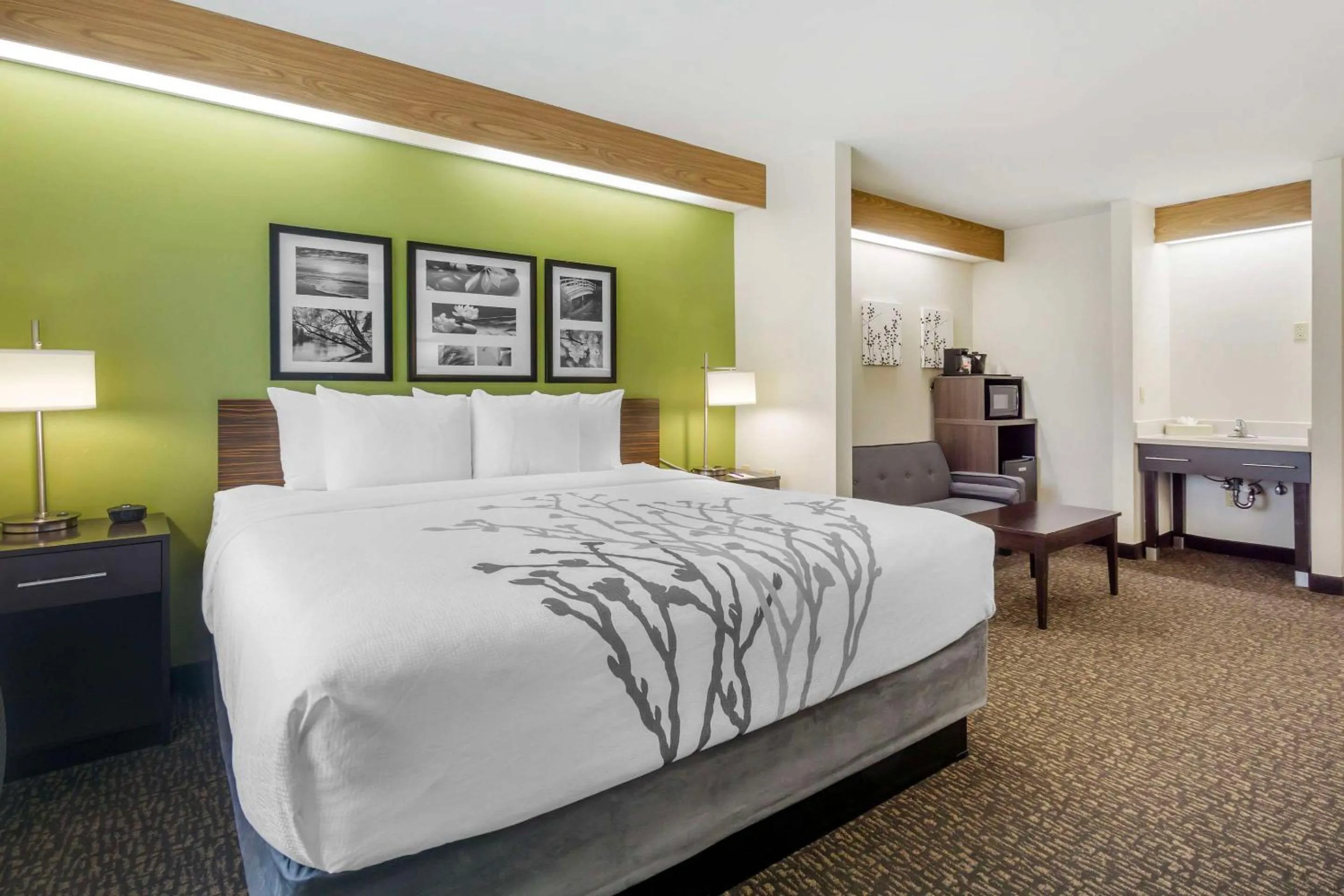 Bedroom, Bed in Sleep Inn Sea Tac Airport