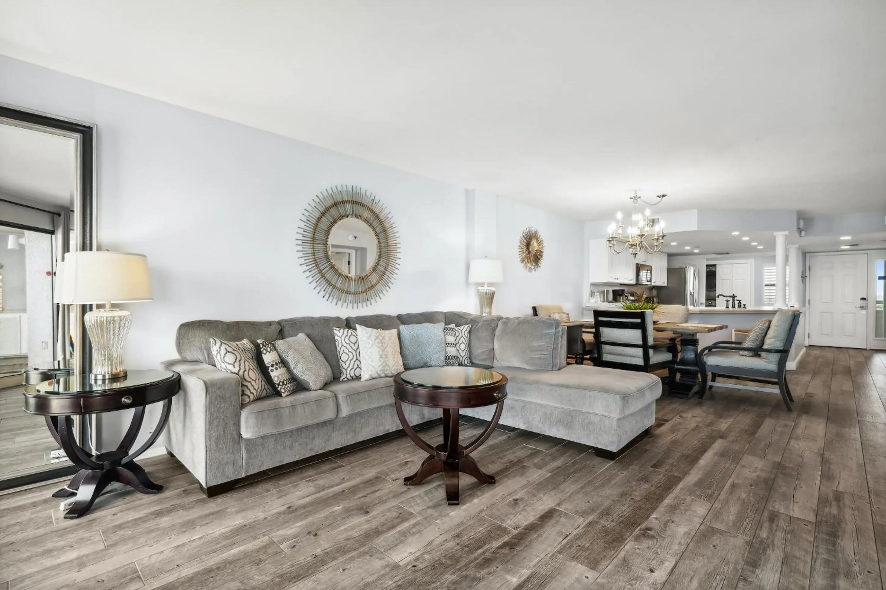 Living room in Inlet Reef Club by Panhandle Getaways