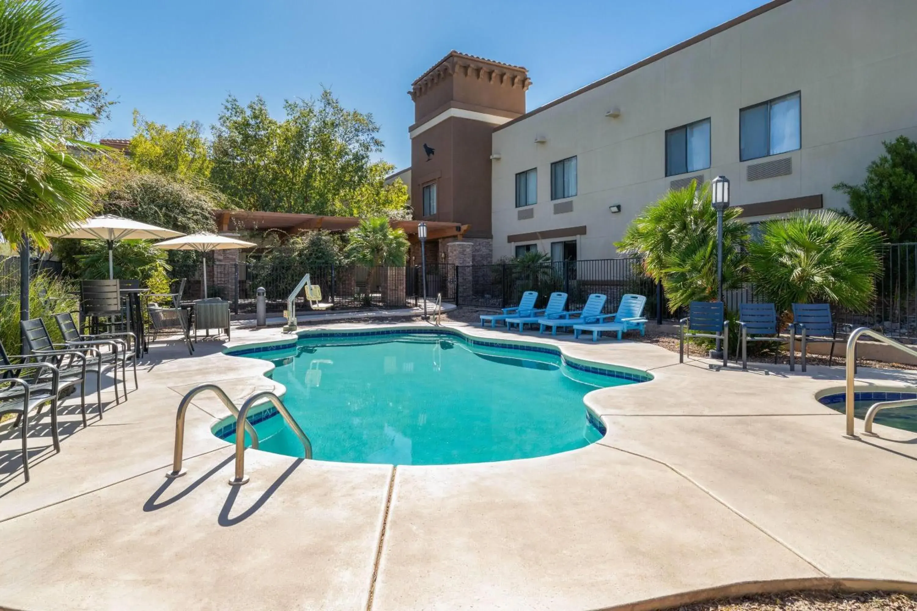 Pool view in Tombstone Grand Hotel, a Baymont by Wyndham Pool view in Tombstone Grand Hotel, a Baymont by Wyndham