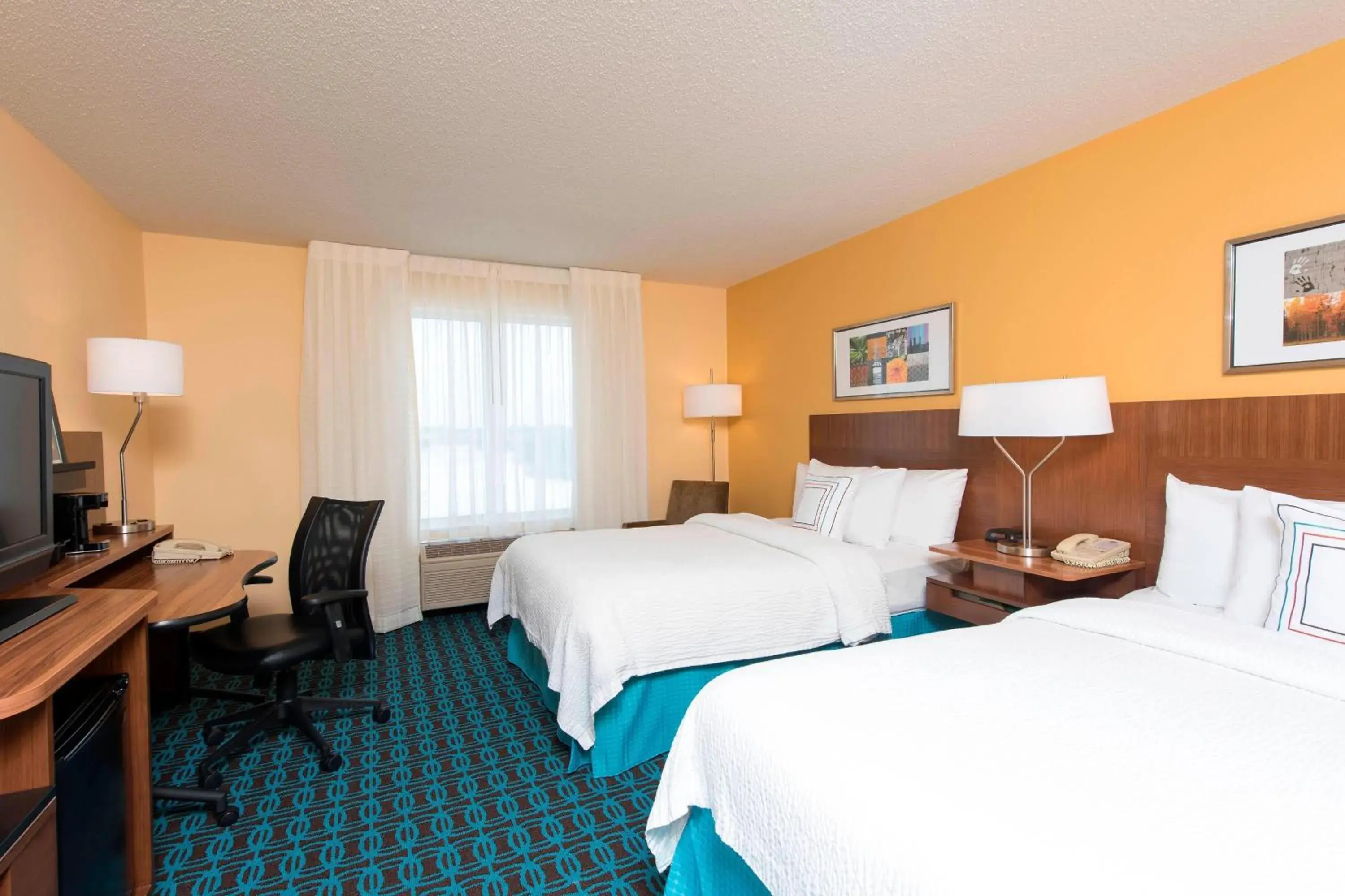 Double Room with Two Double Beds in Fairfield Inn and Suites by Marriott Chicago St. Charles Double Room with Two Double Beds in Fairfield Inn and Suites by Marriott Chicago St. Charles