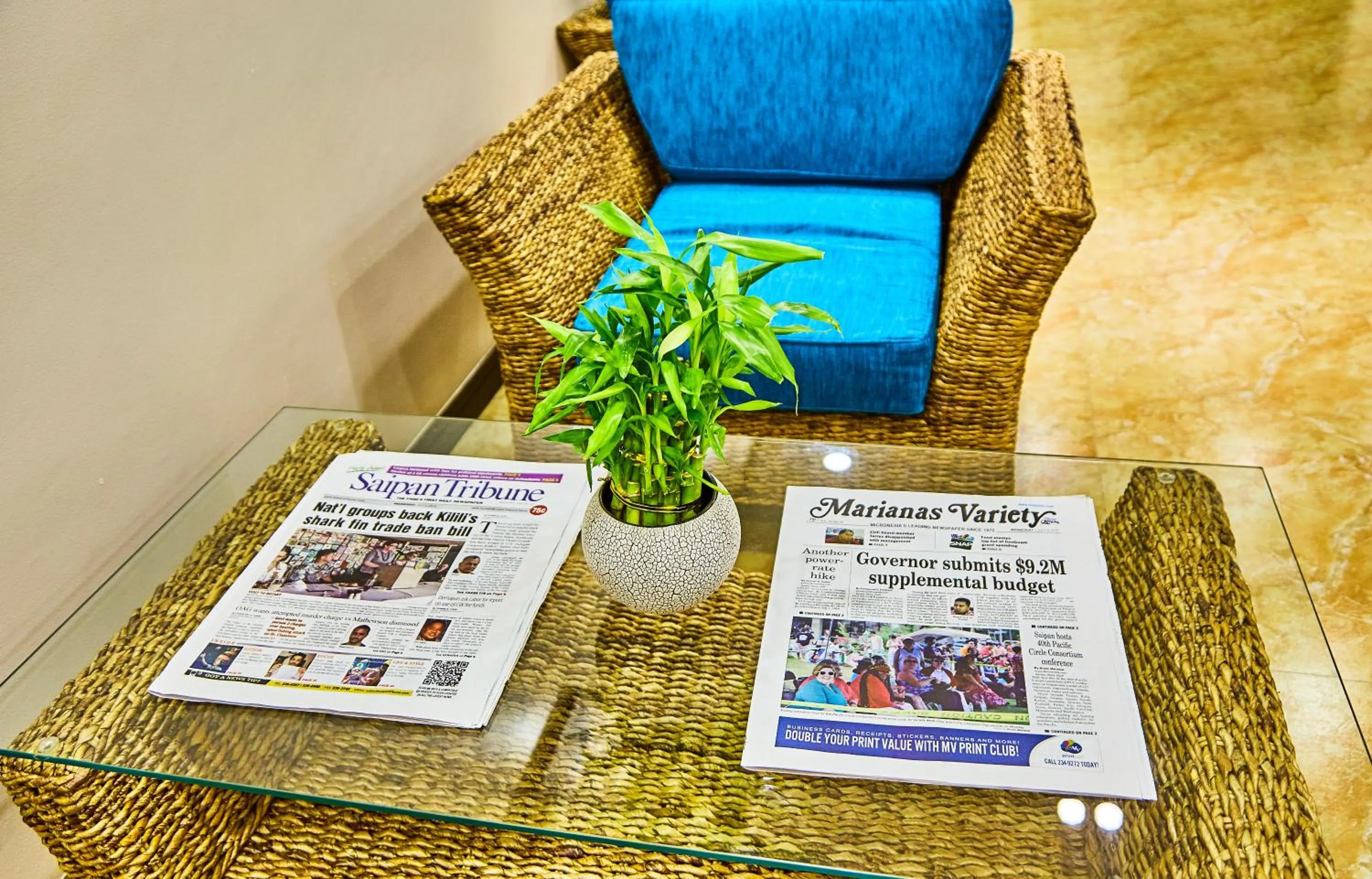 Decorative detail in Serenti Hotel Saipan