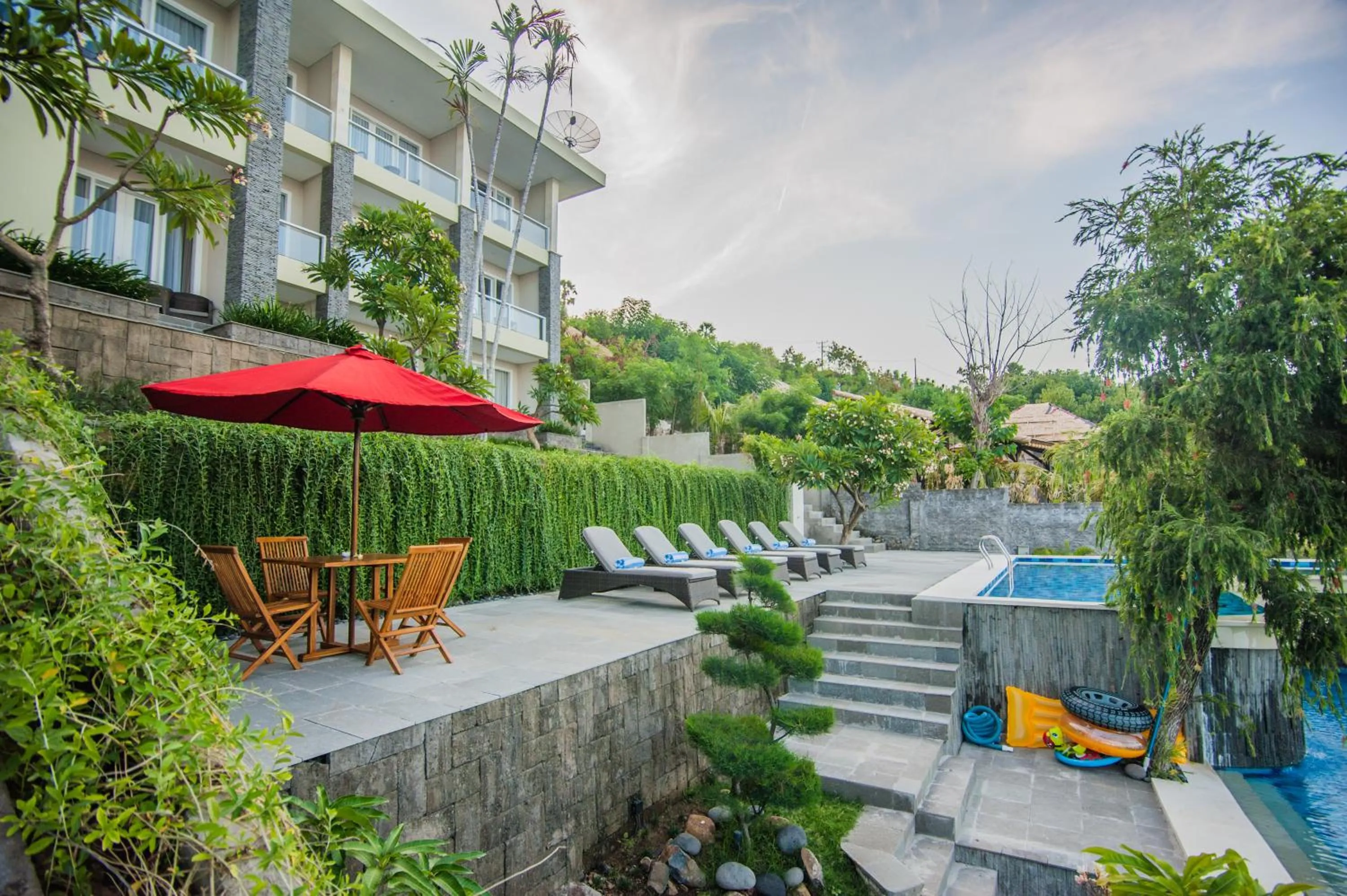 Pool view in Ibus Beach Hotel