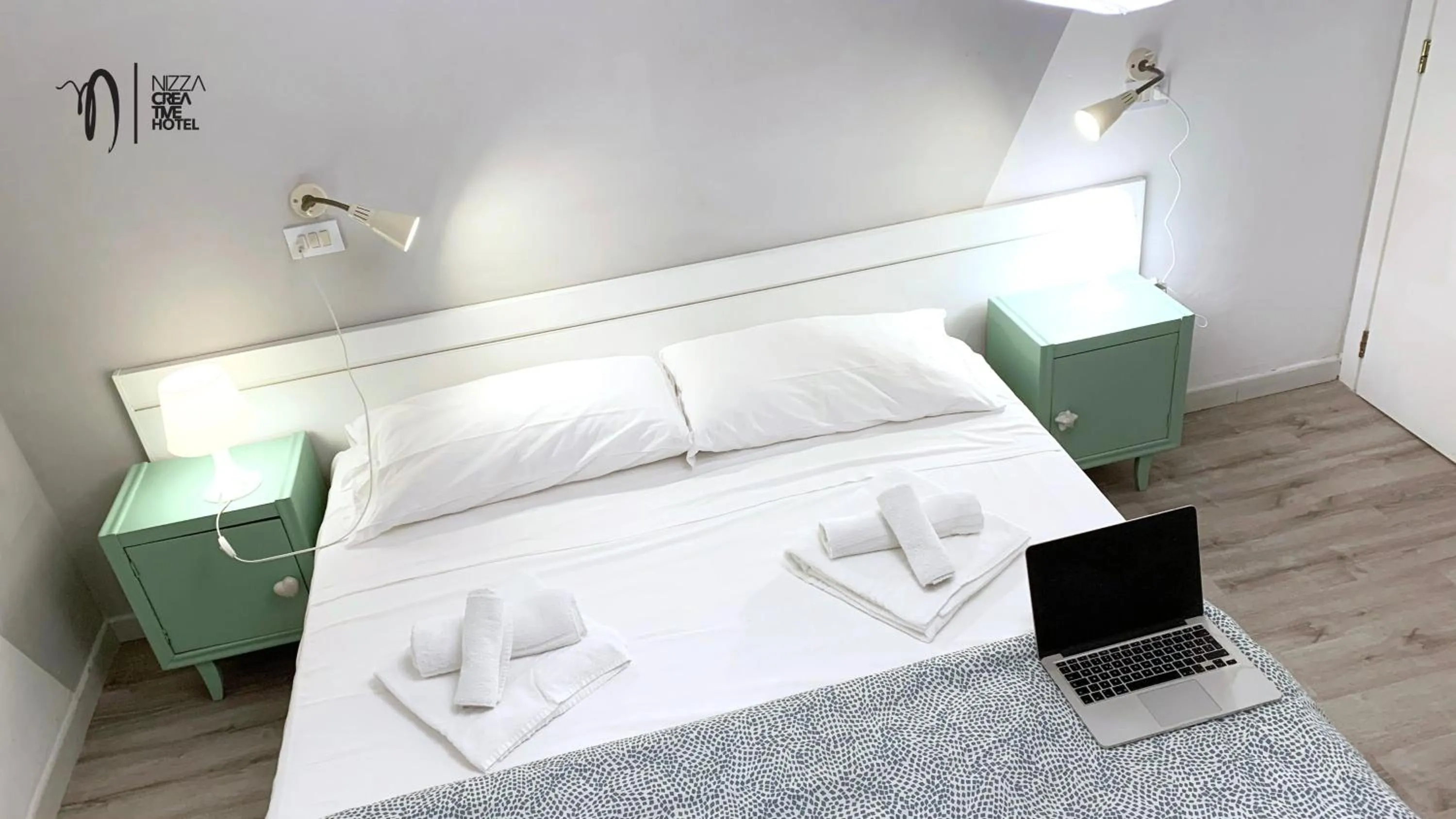 Bed in Hotel Nizza Creative Hotel