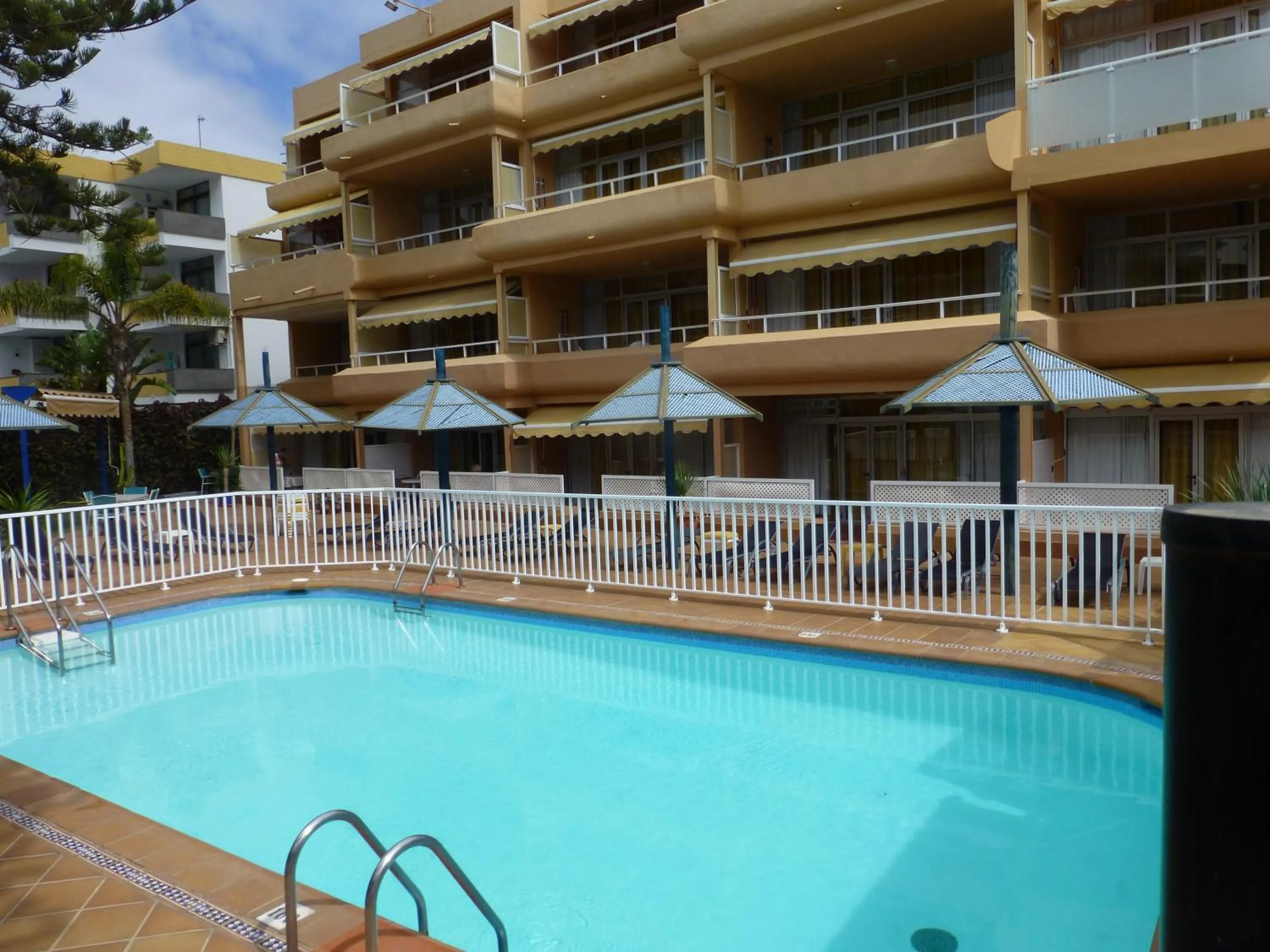 Pool view in Apartamentos Belmonte