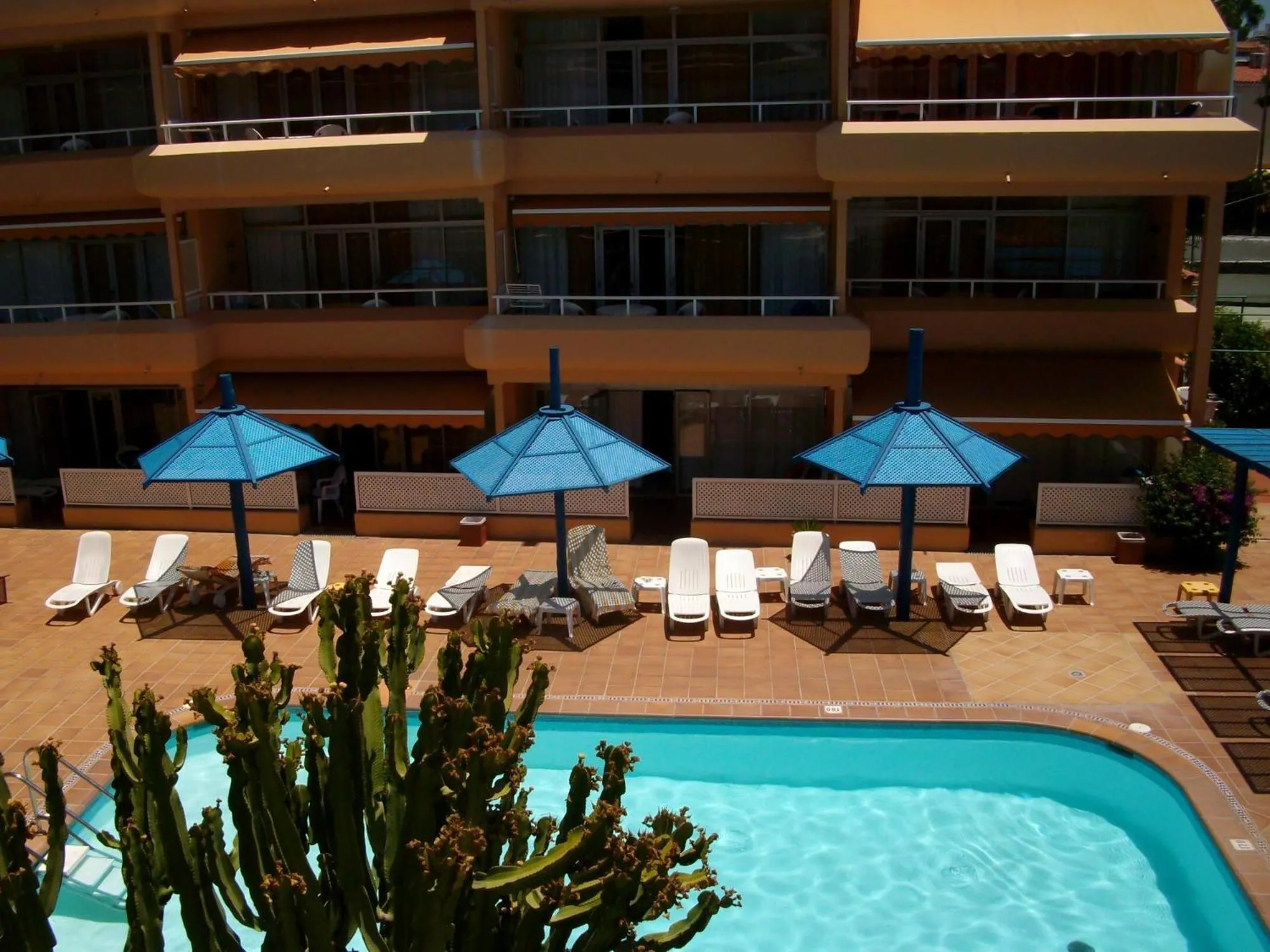 Pool view in Apartamentos Belmonte