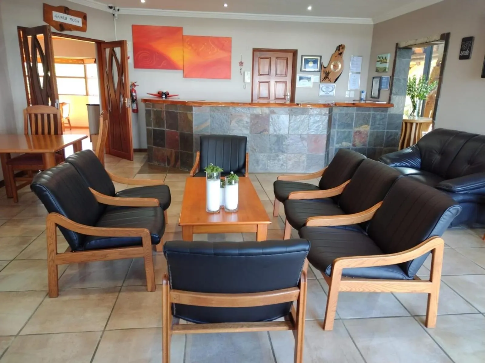 Seating area in Sugar Beach Resort