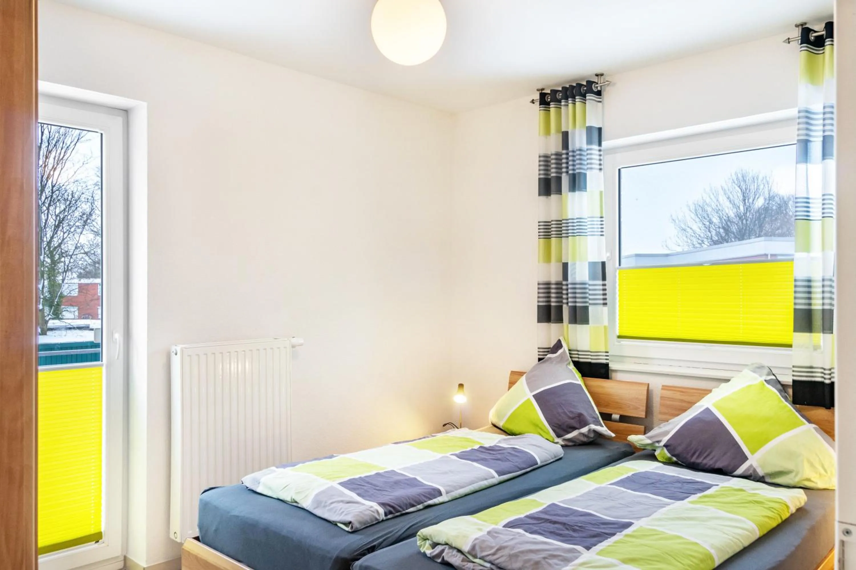 Living room, Bed in Ferienwohnung Hilbers