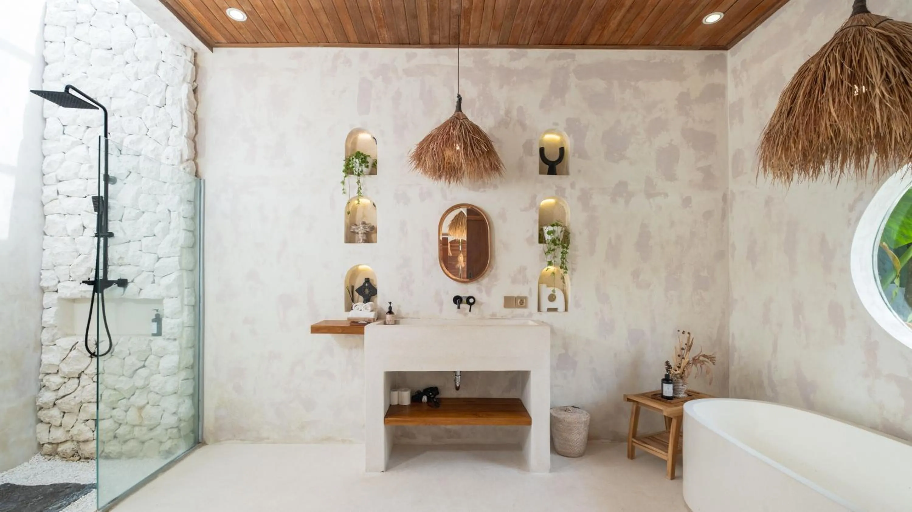 Shower in Nick Villas by Villa Finder