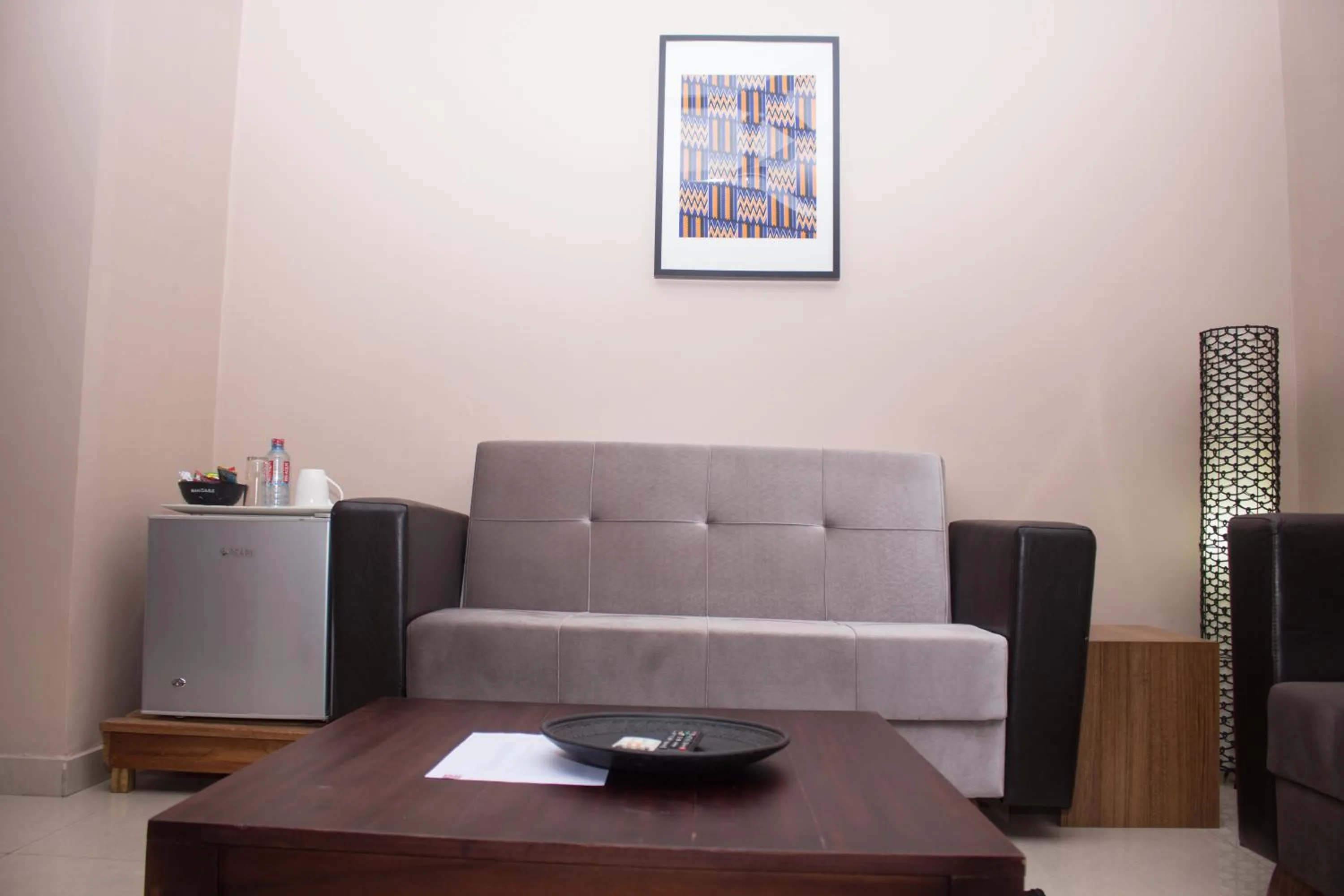 Seating area in Manjaro Suites