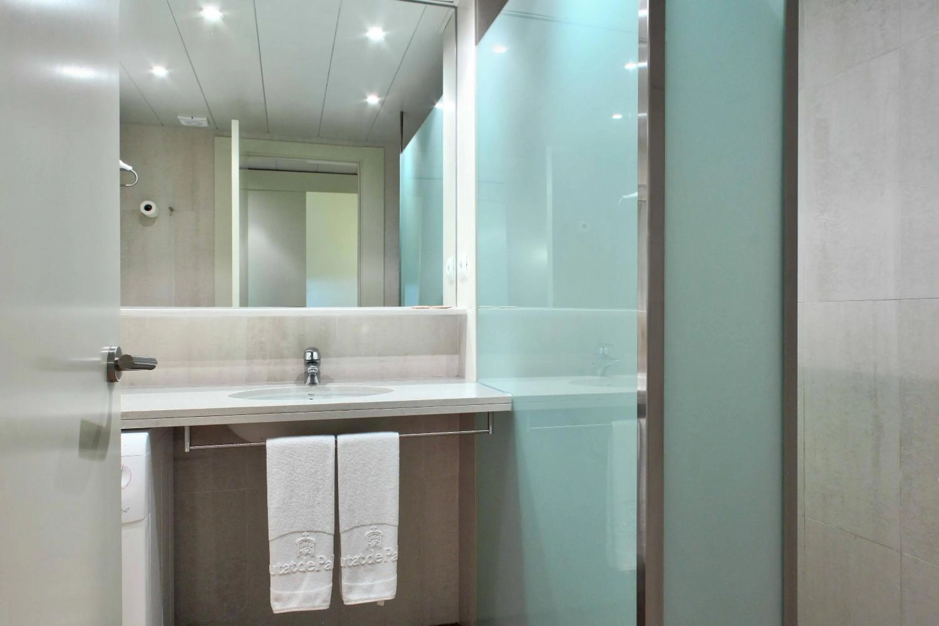 Toilet in Aparthotel Ciutat de Palol