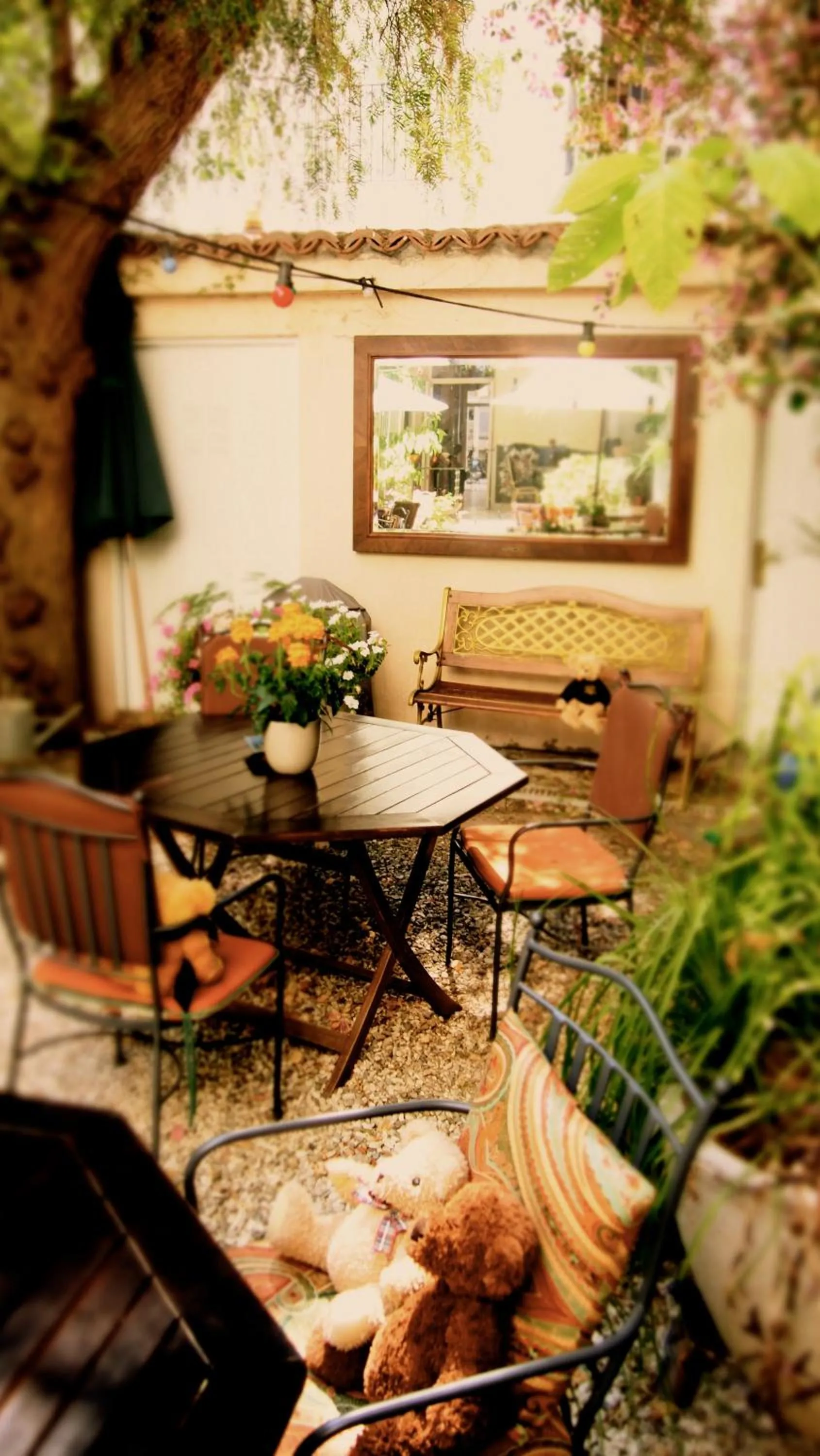 Patio in Privat Hotel Liberty Sitges