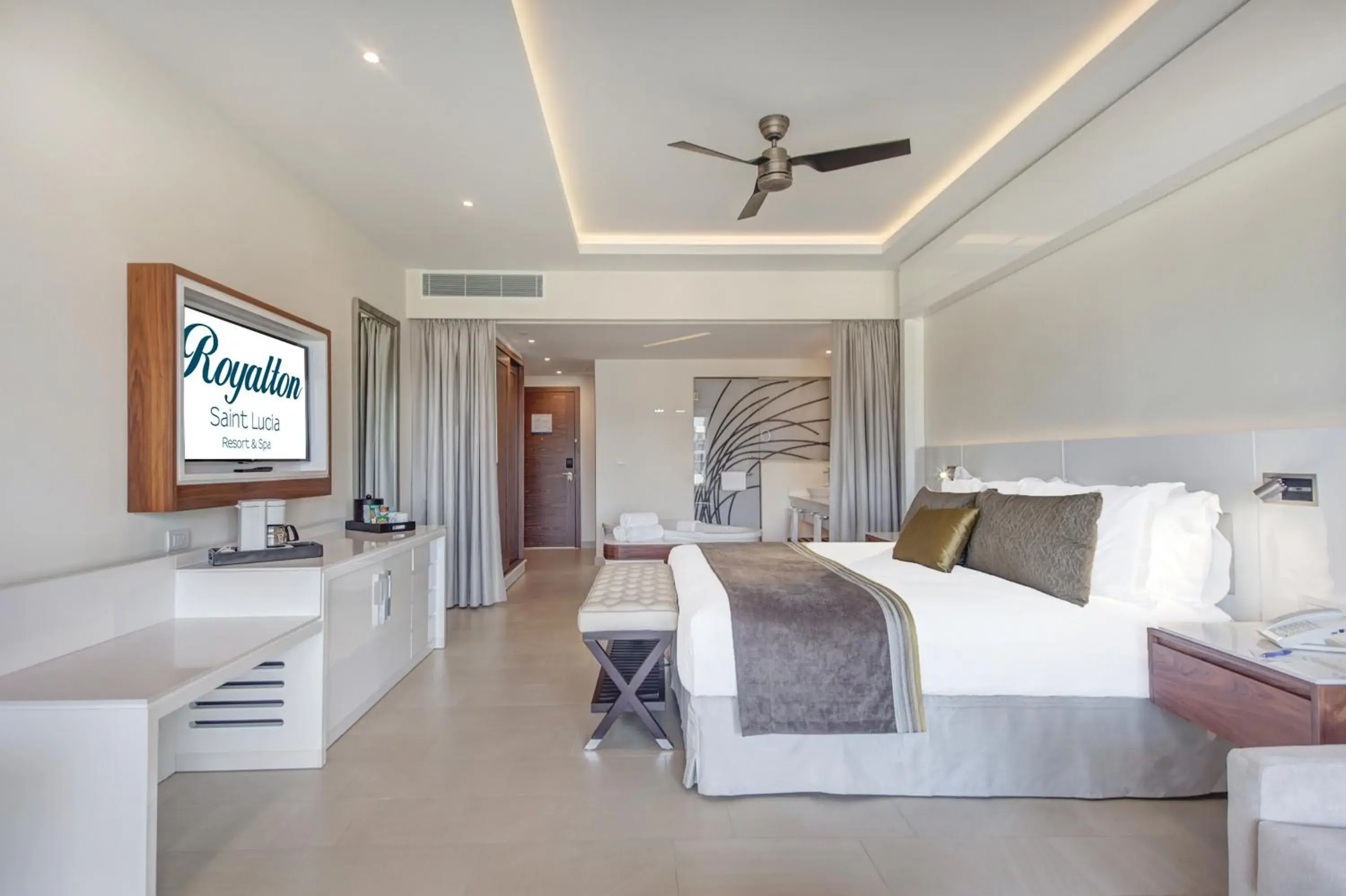 Bedroom, Bed in Royalton Hideaway Saint Lucia, An Autograph Collection All-Inclusive Resort - Adults Only Bedroom, Bed in Royalton Hideaway Saint Lucia, An Autograph Collection All-Inclusive Resort - Adults Only
