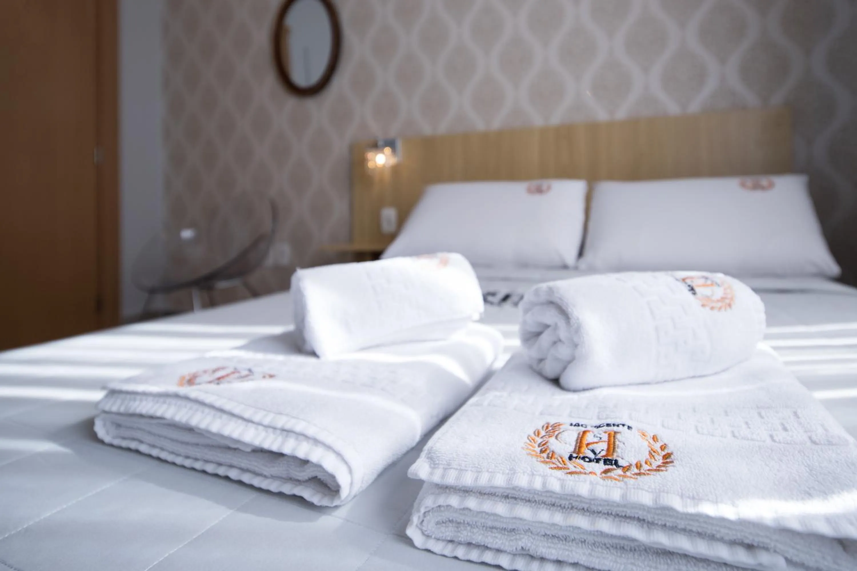 Bed in Hotel São Vicente