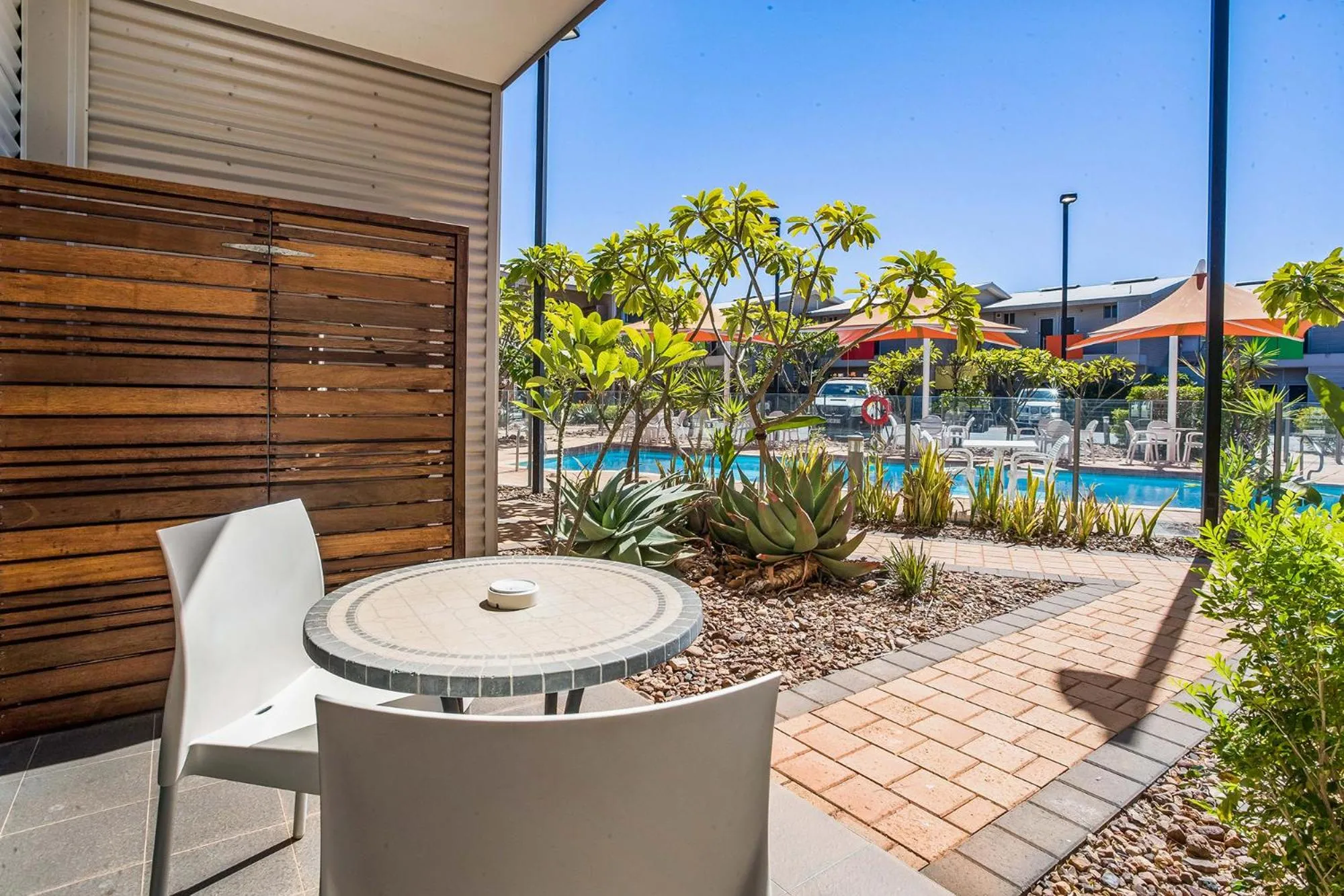 Pool view in Onslow Beach Resort