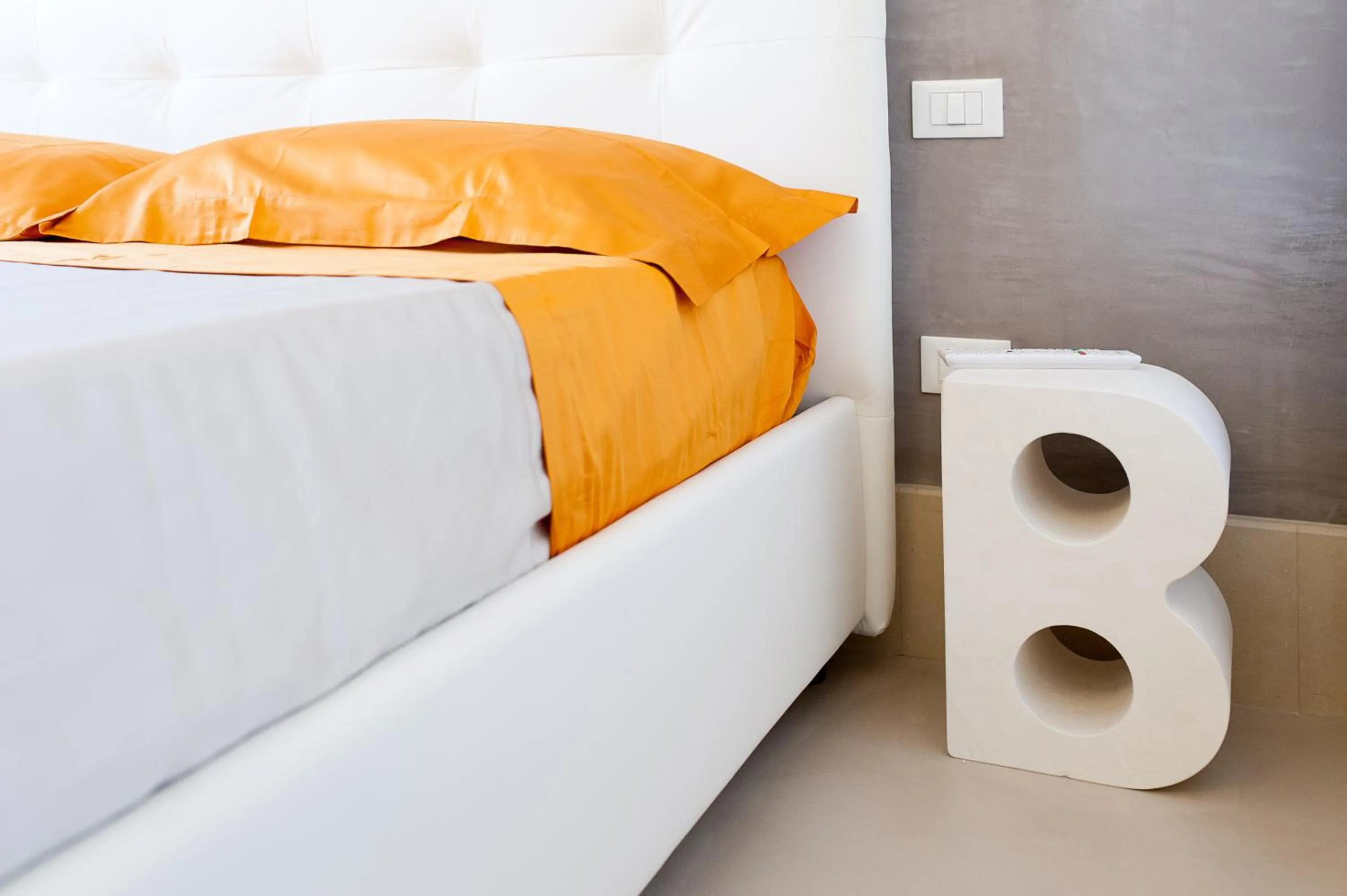 Bedroom, Bed in Bianco Mare