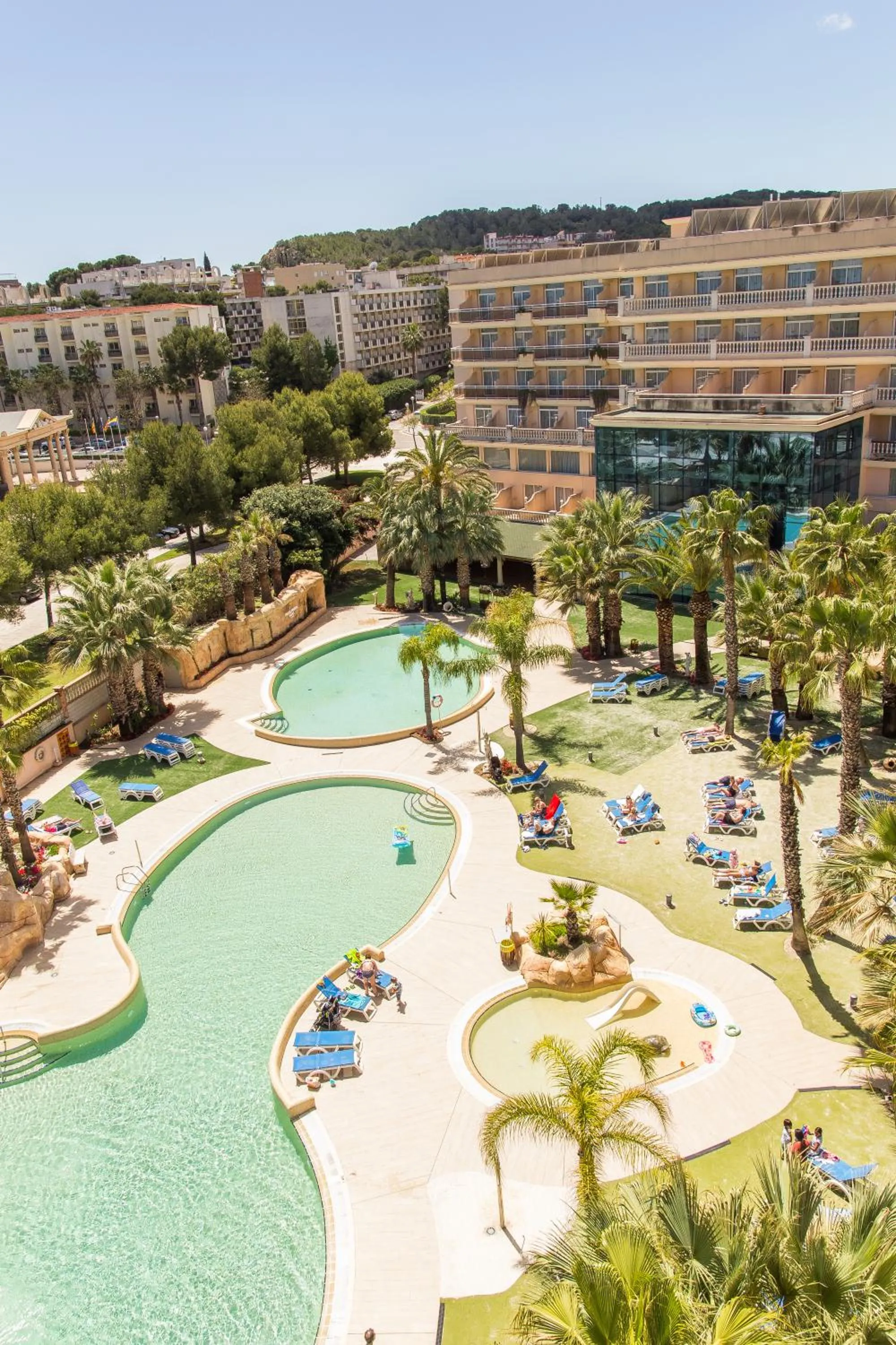 Pool view in Palas Pineda