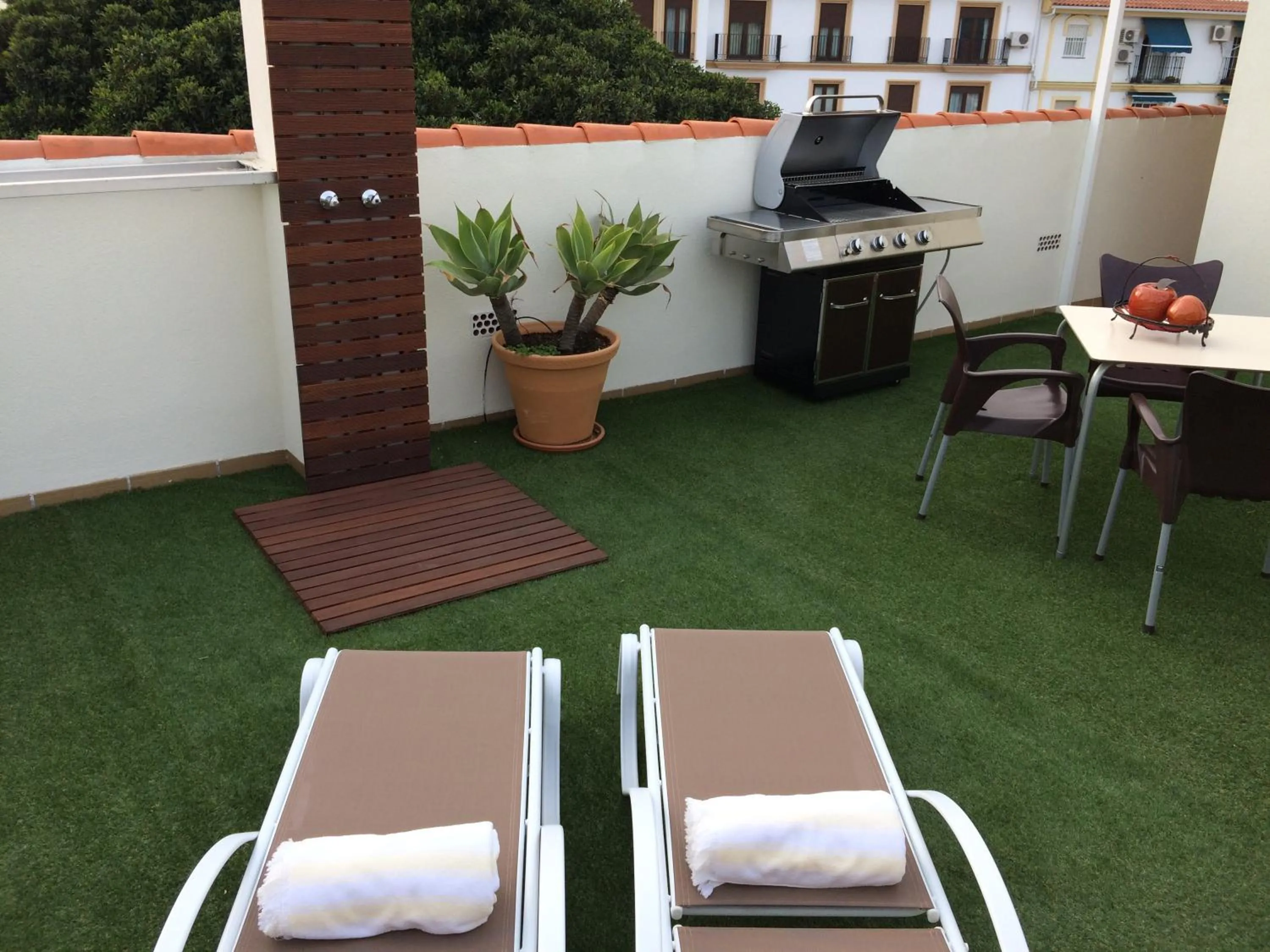 Patio in Ático Guadalhorce - Mirador privado con barbacoa y solárium
