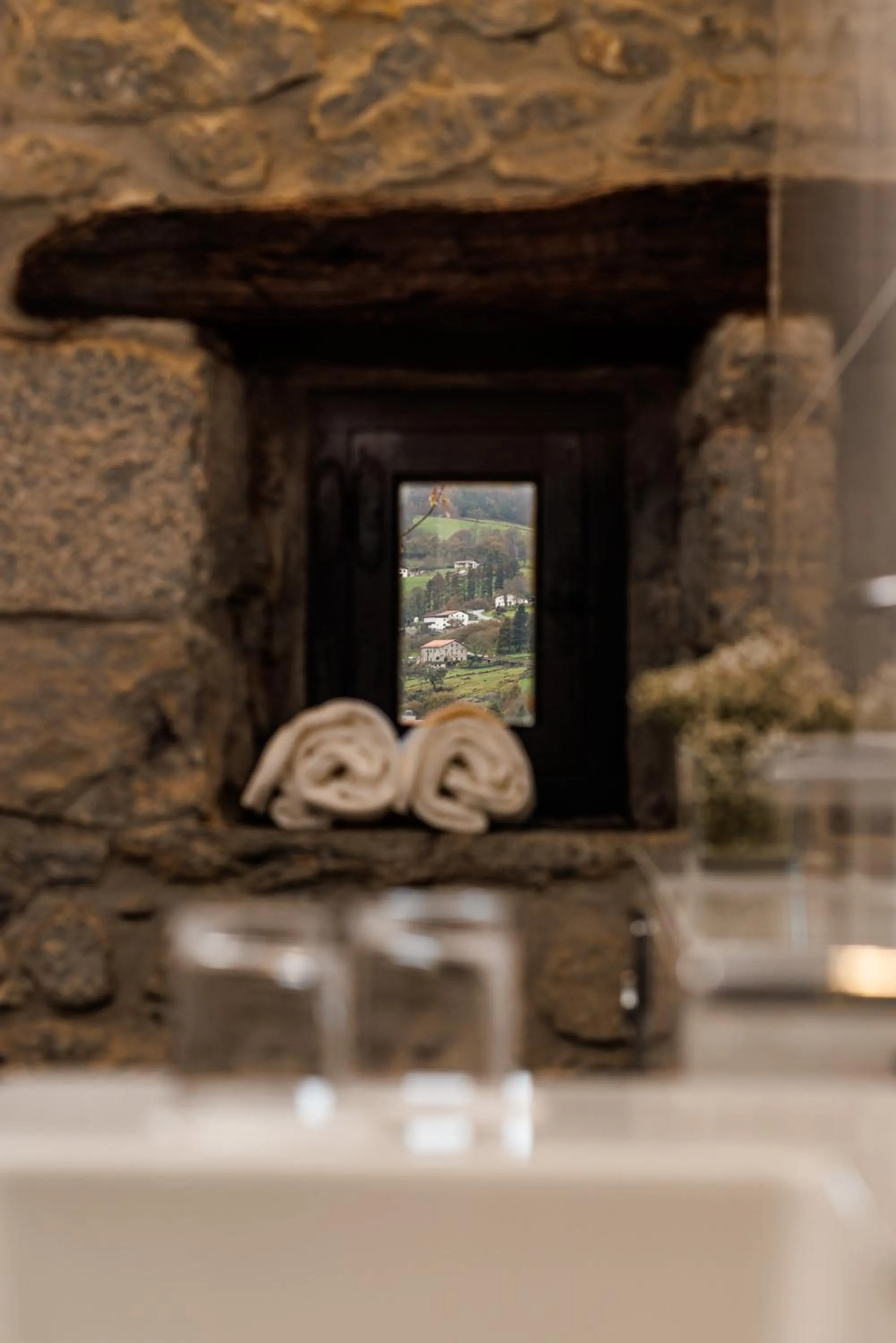 Bathroom in Iriarte Jauregia Hotel
