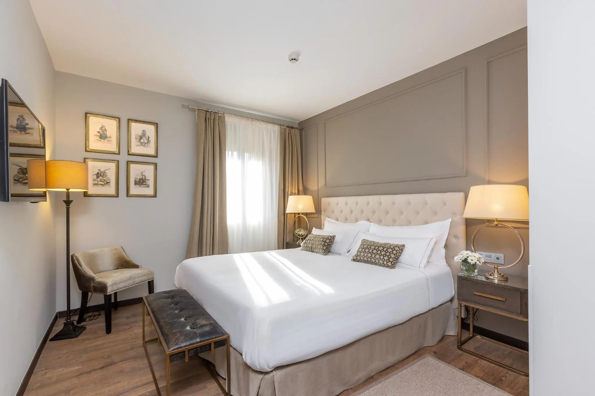 Decorative detail, Bed in Iriarte Jauregia Hotel