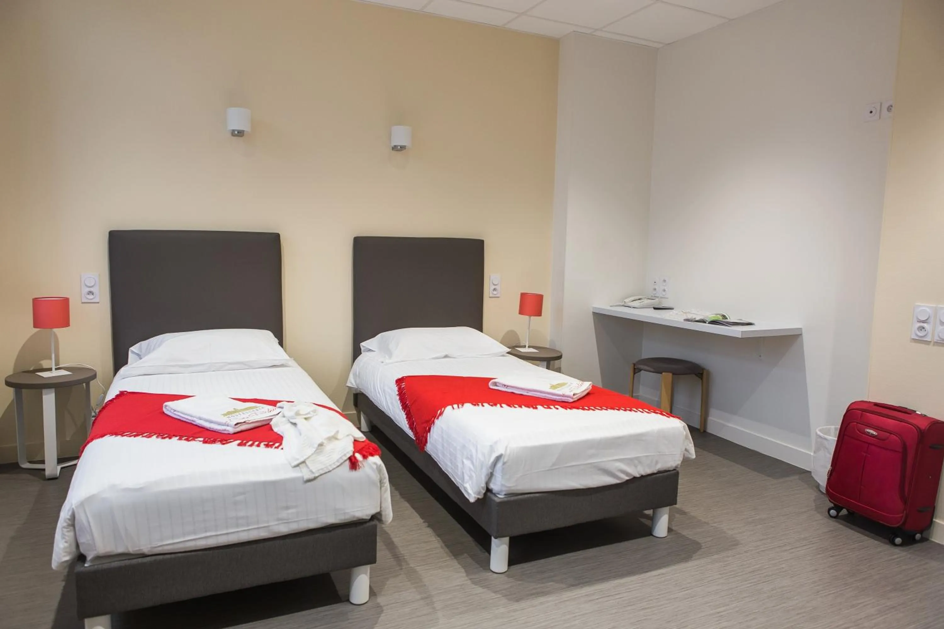 Photo of the whole room, Bed in Hostellerie Bon Pasteur