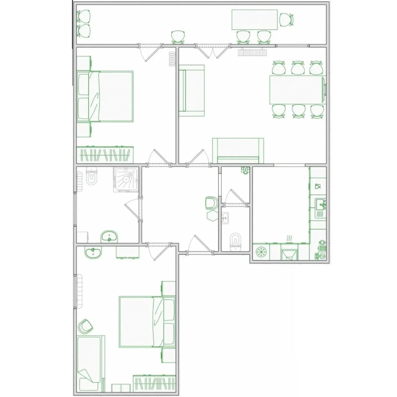 Floor plan in Alpenzeit Apartments