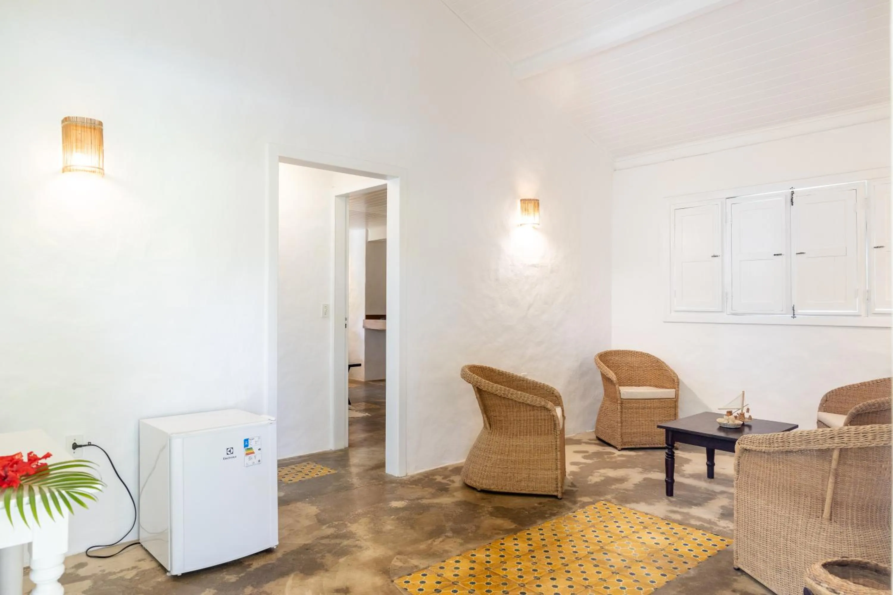 Living room in Pousada Aldeia Beijupirá