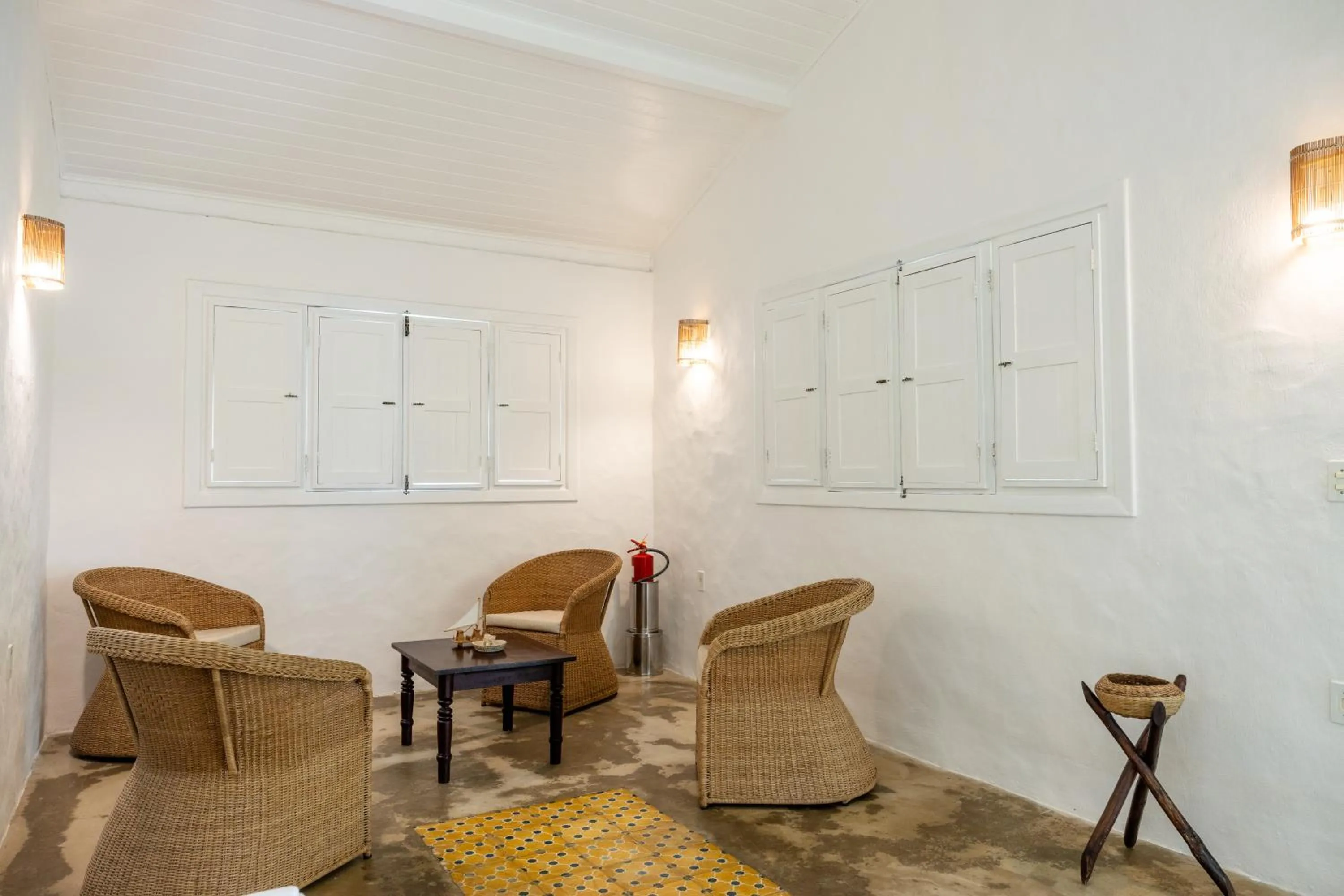 Living room in Pousada Aldeia Beijupirá