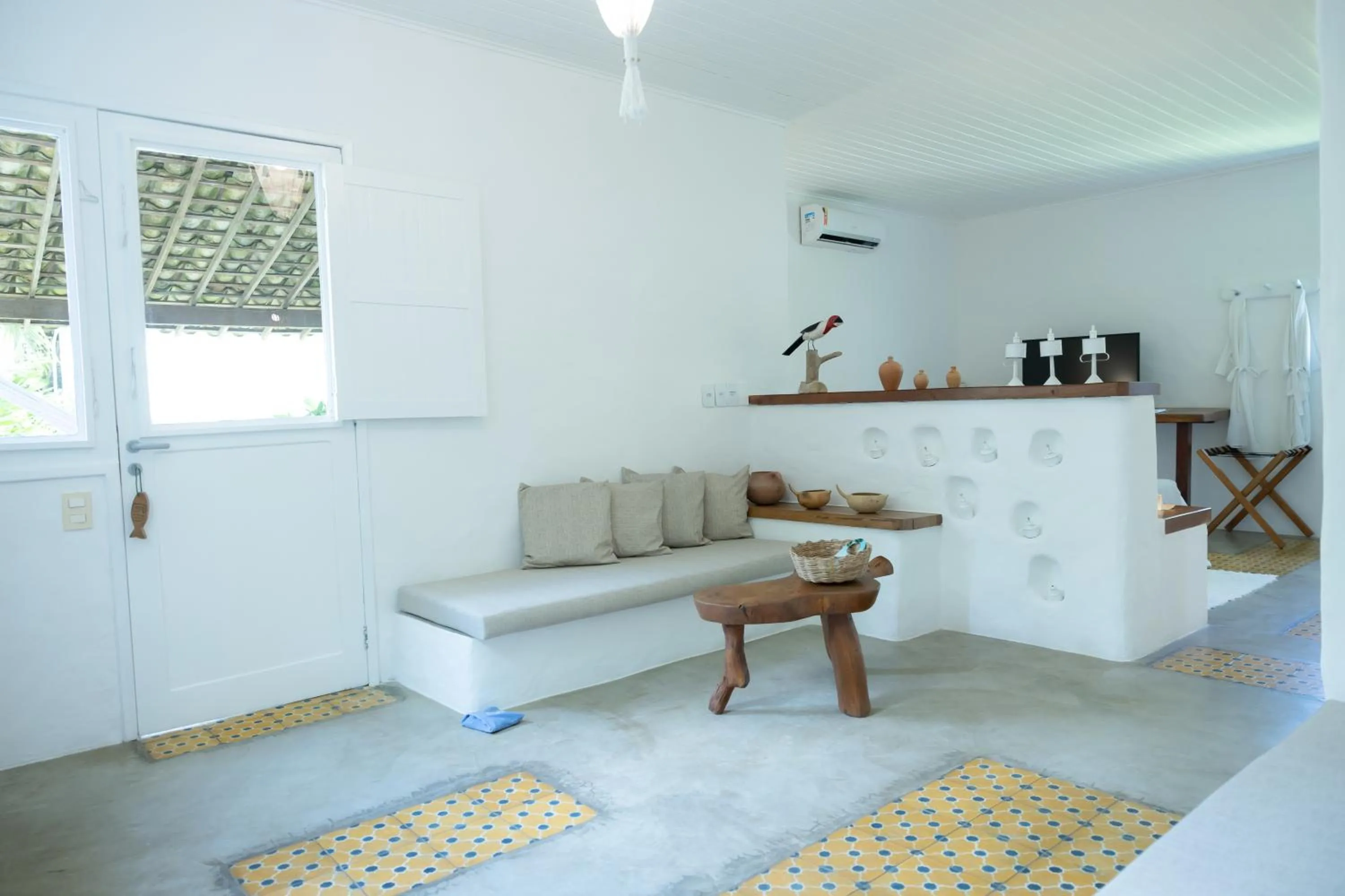 Living room in Pousada Aldeia Beijupirá