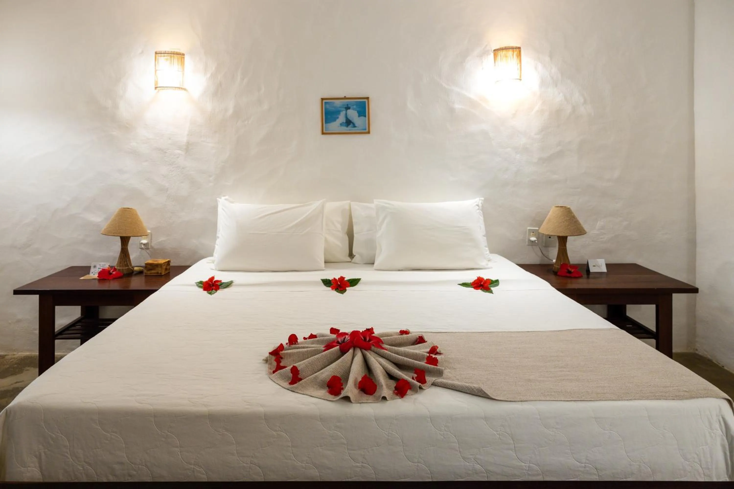 Bed in Pousada Aldeia Beijupirá