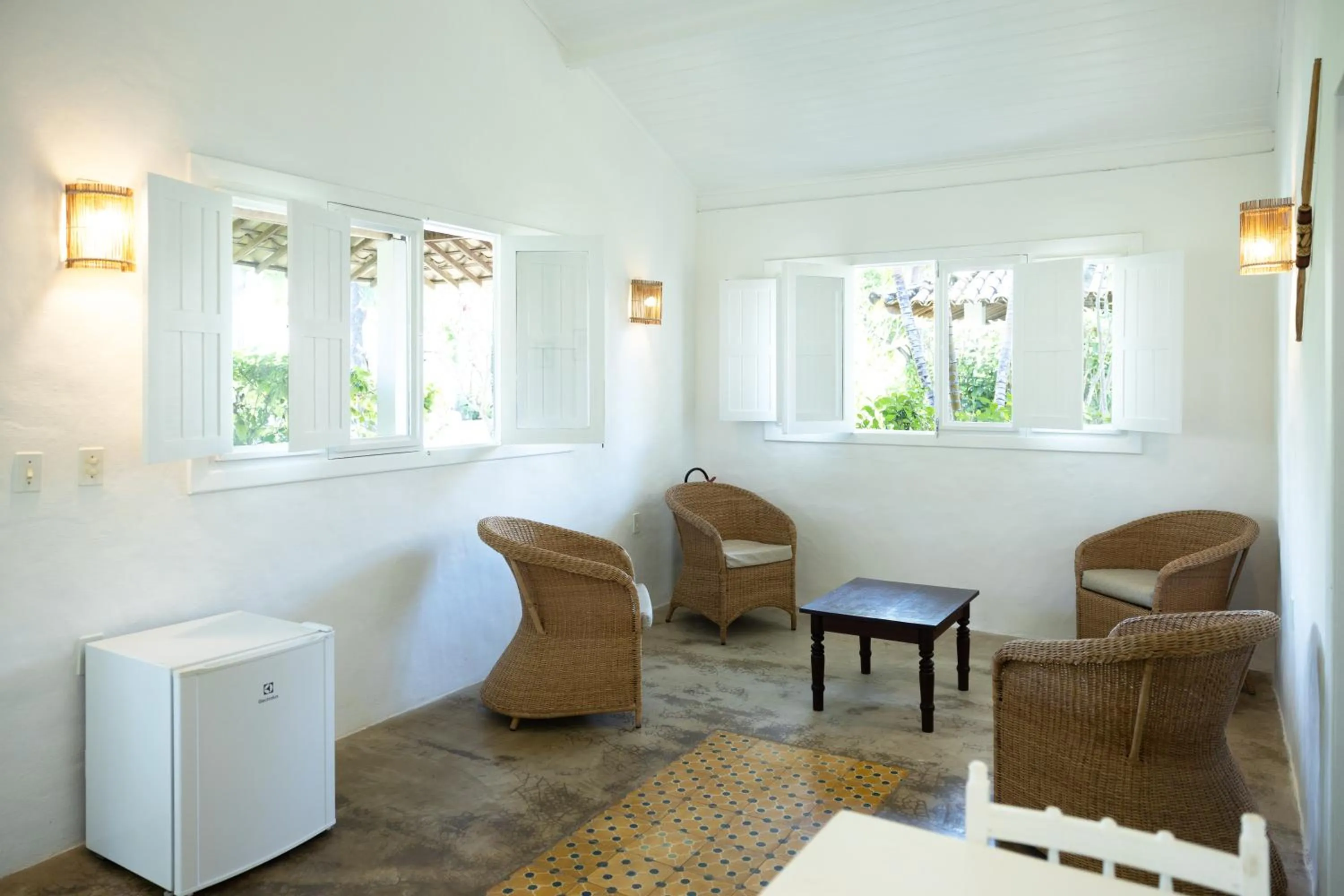 Living room in Pousada Aldeia Beijupirá