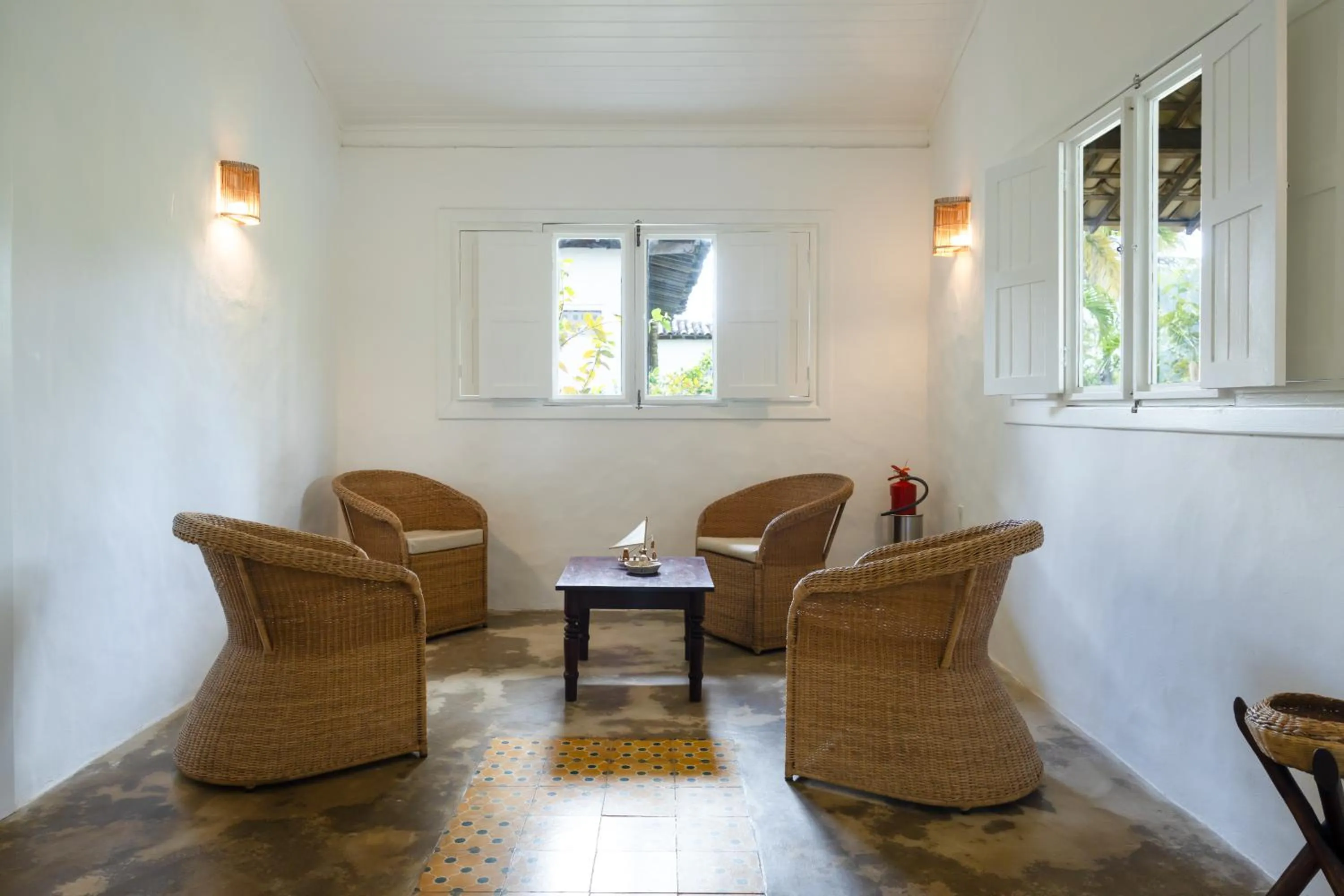 Living room in Pousada Aldeia Beijupirá