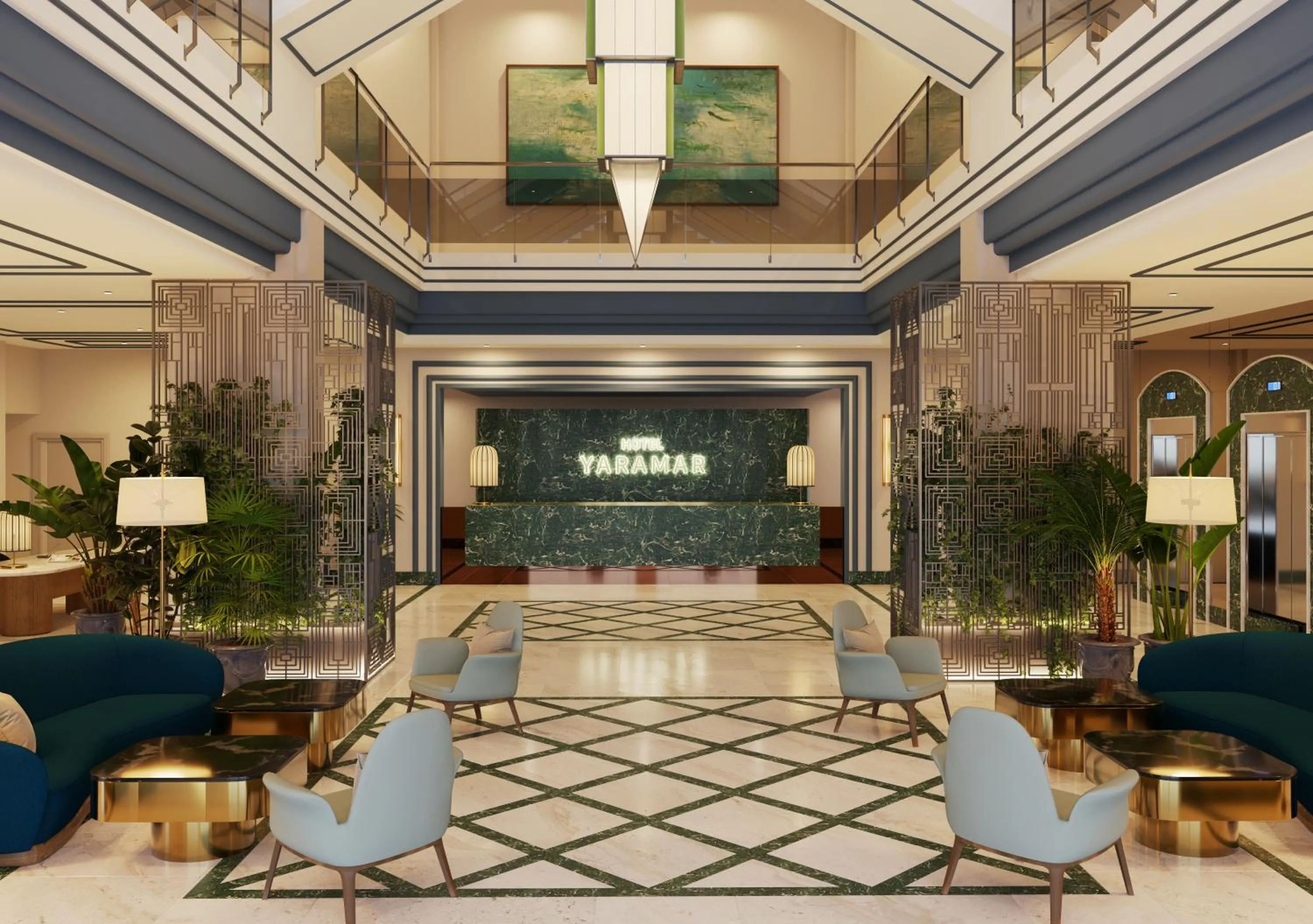 Lobby or reception in Hotel Yaramar - Adults Recommended