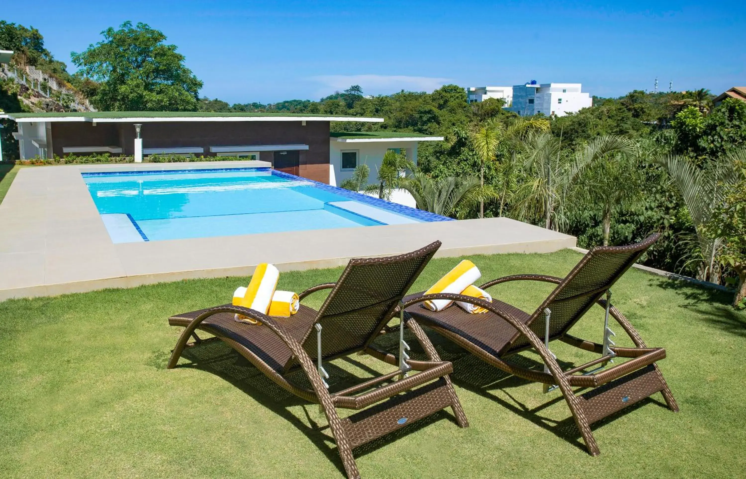 Pool view in One Hagdan Villas Pool view in One Hagdan Villas