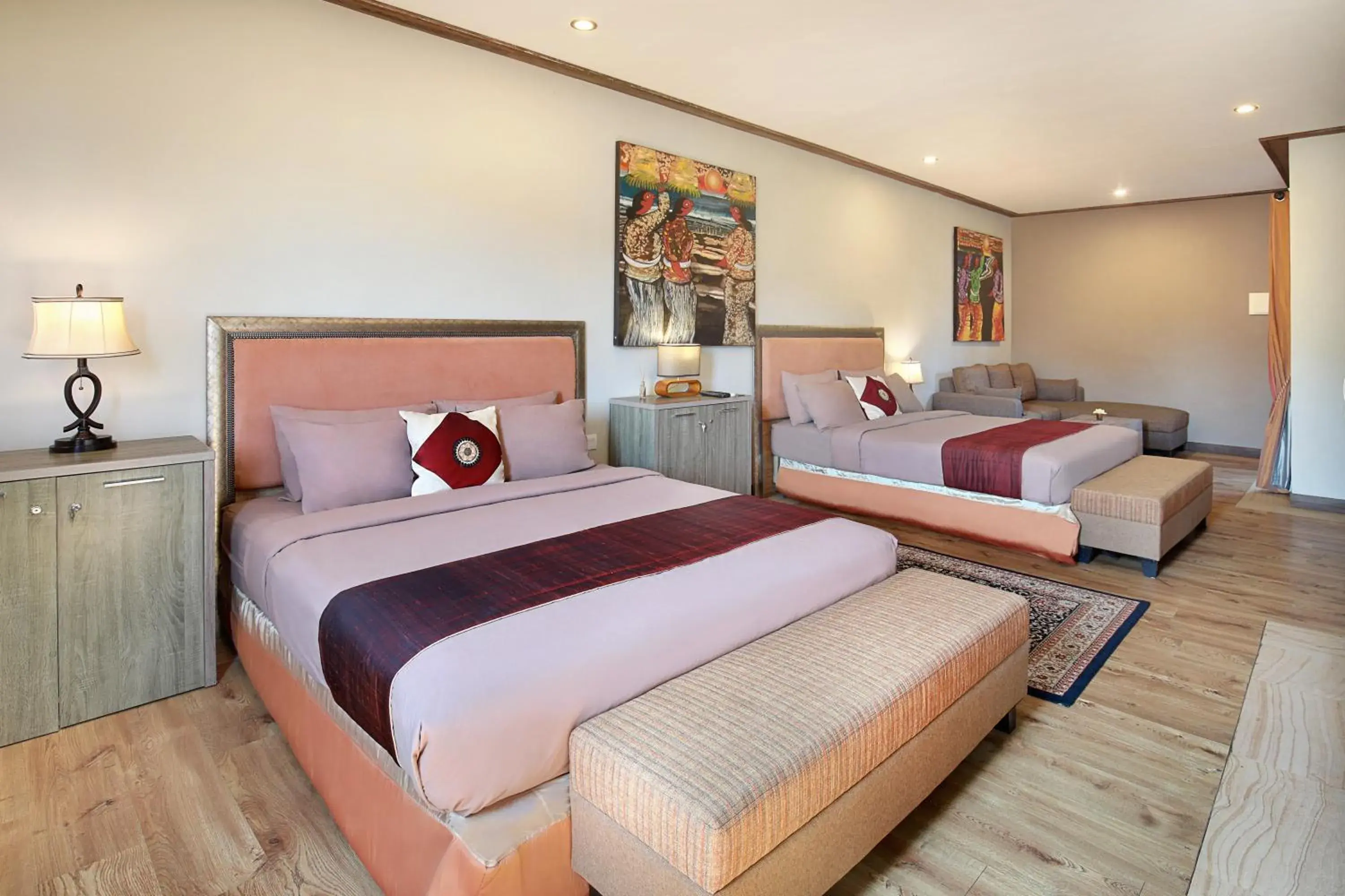 Quadruple Room with Garden View in Puri Sabina Bed & Breakfast Quadruple Room with Garden View in Puri Sabina Bed & Breakfast